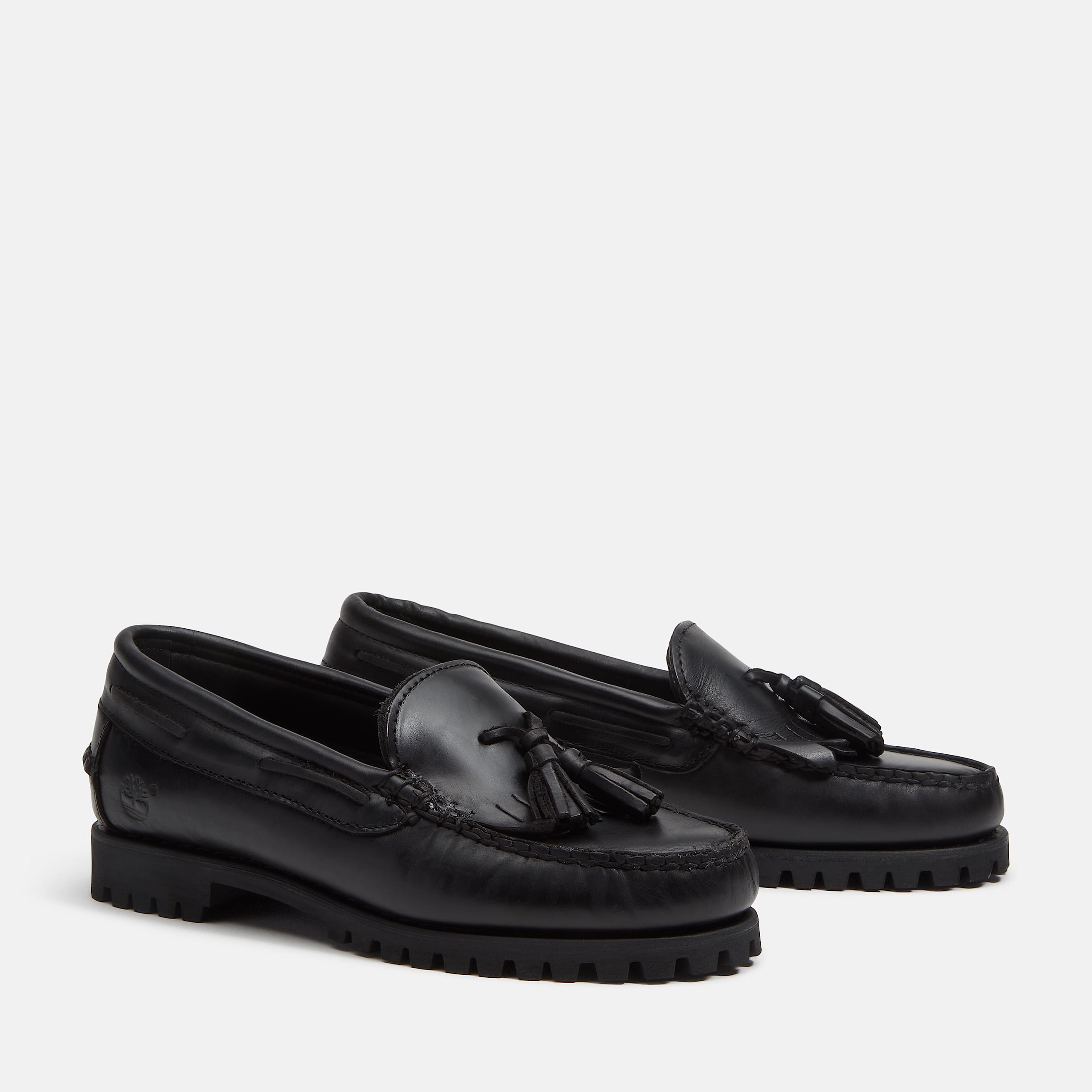 Womens Timberland Authentic Kiltie Loafer TBL Black FullGrain ALT4