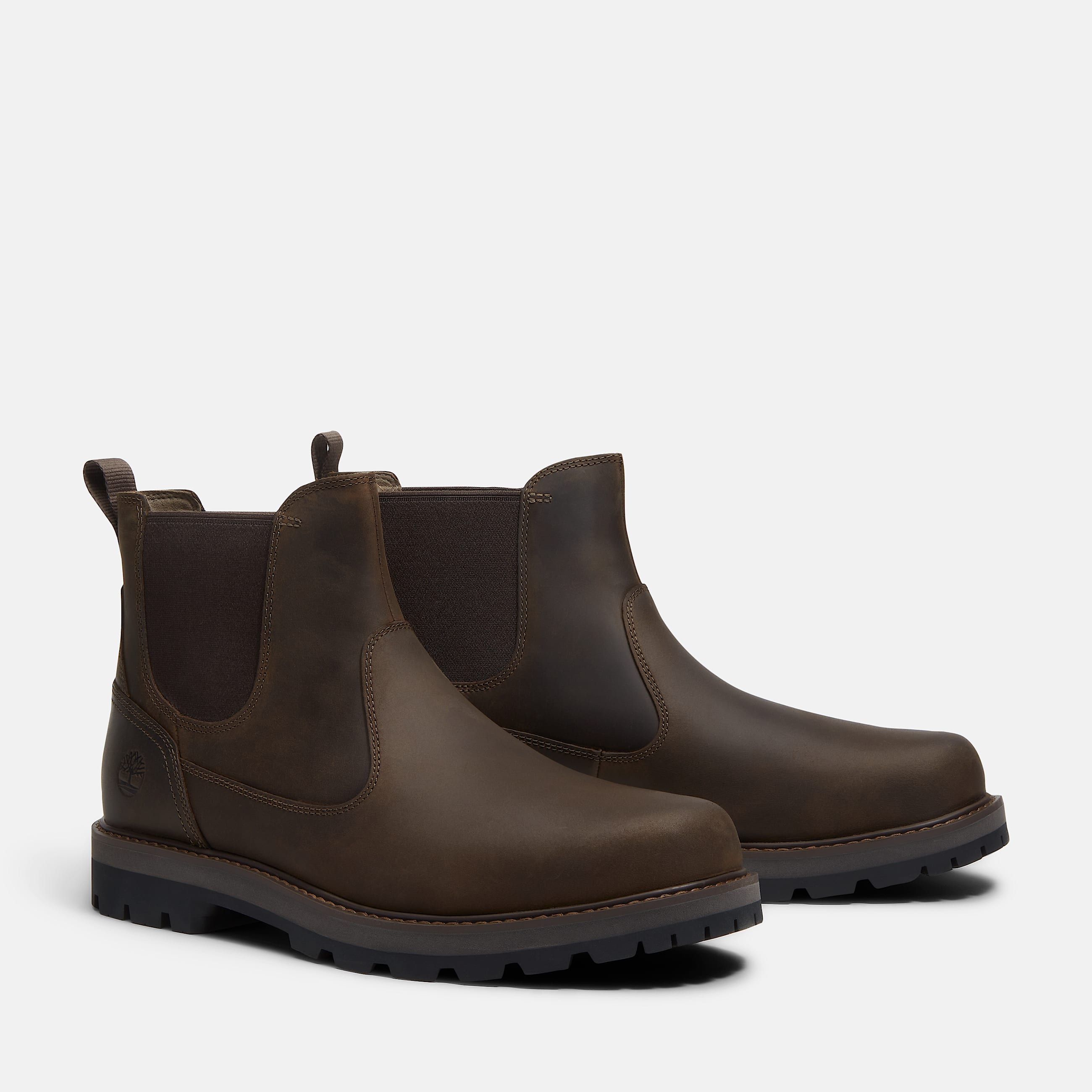 Botas Chelsea Britton Road para Hombre TBL Piel de grano entero Oliva ALT4
