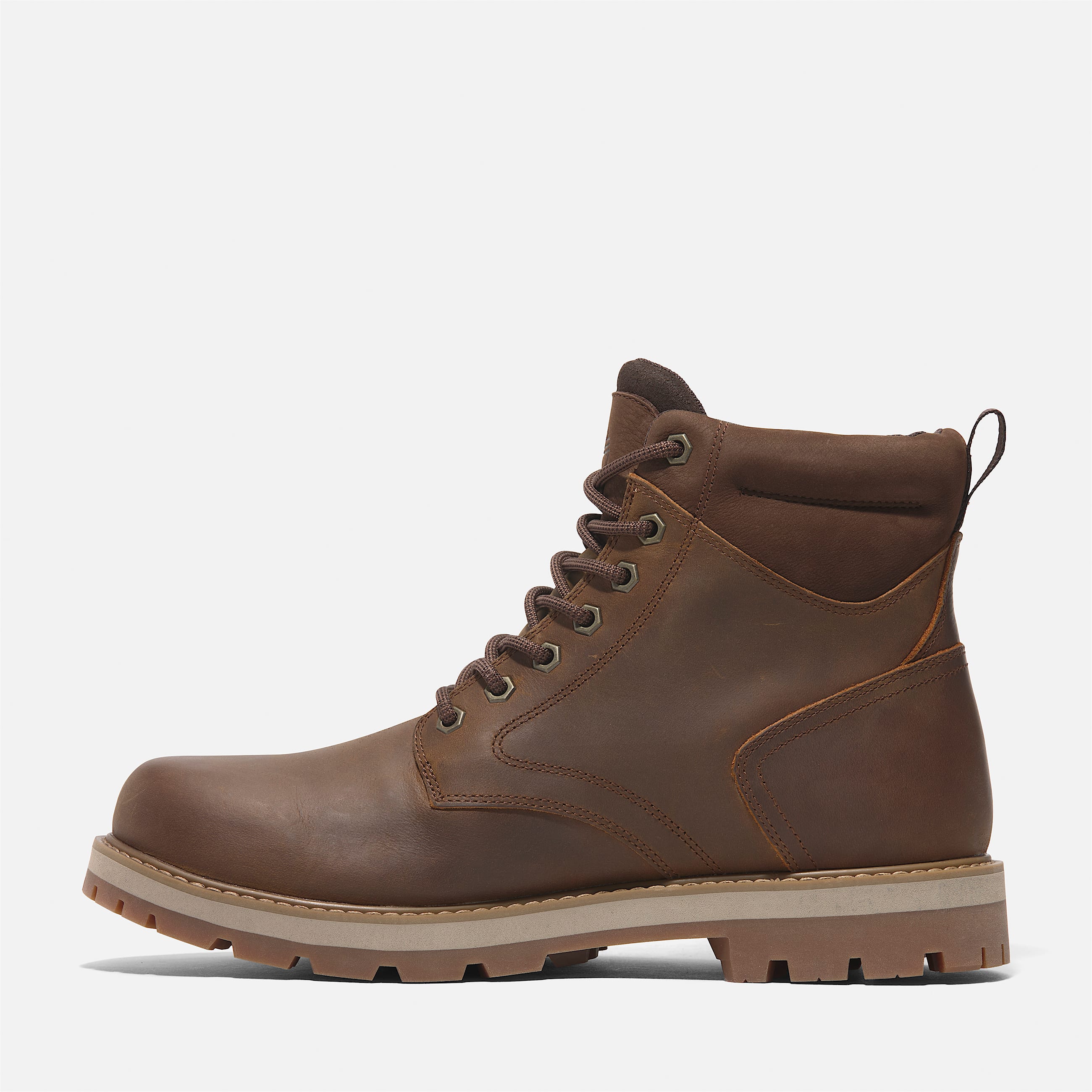 Botte lace impermable Britton Road  tige mihaute pour hommes TBL Cuir pleine fleur rouille ALT6