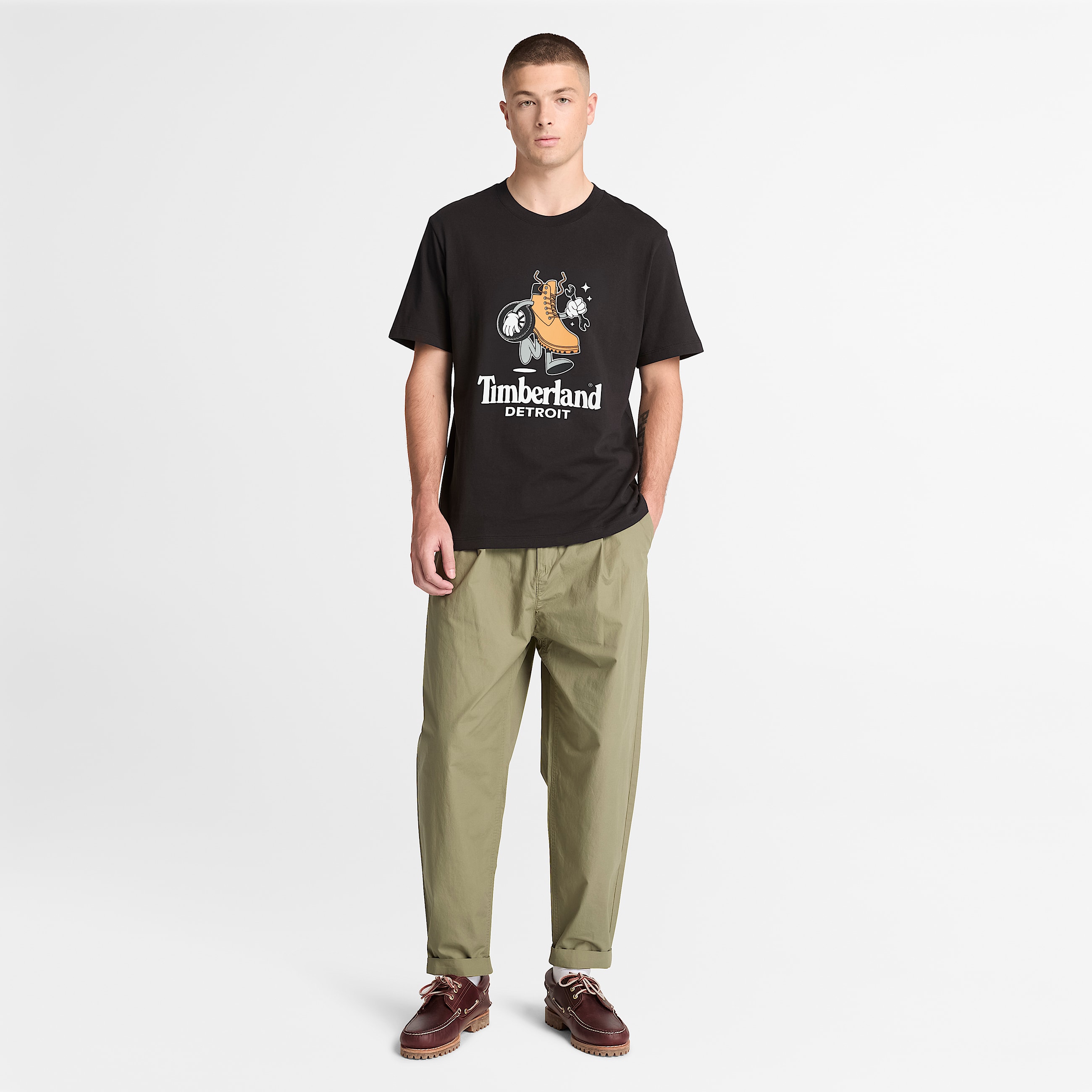 Mens Graphic City TShirt TBL Detroit Black ALT2