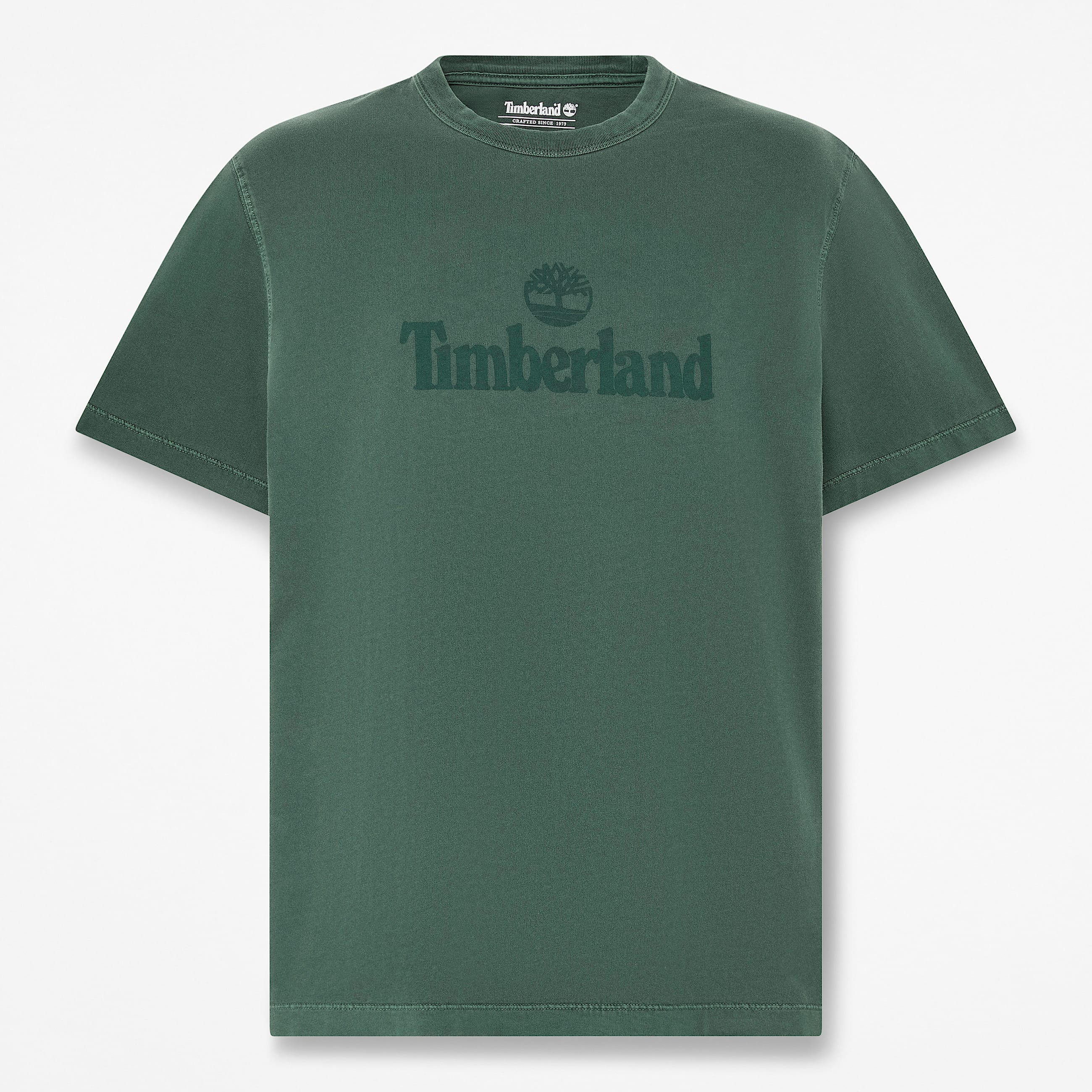 Mens South Cabot Garment Dye ShortSleeve TShirt TBL Dark Teal Wash HERO