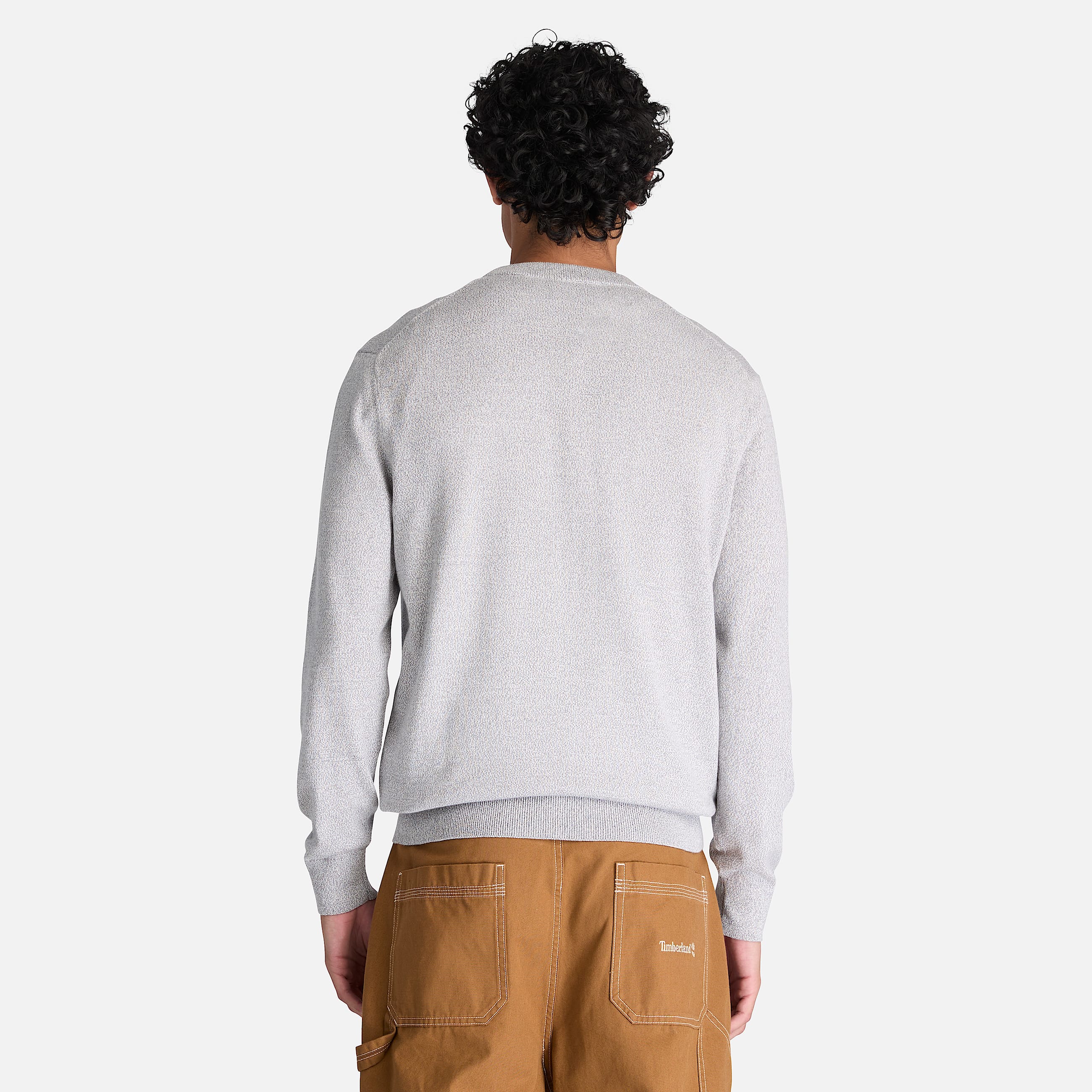 Mens Williams River Cotton Crewneck Sweater TBL Medium Grey Heather ALT8