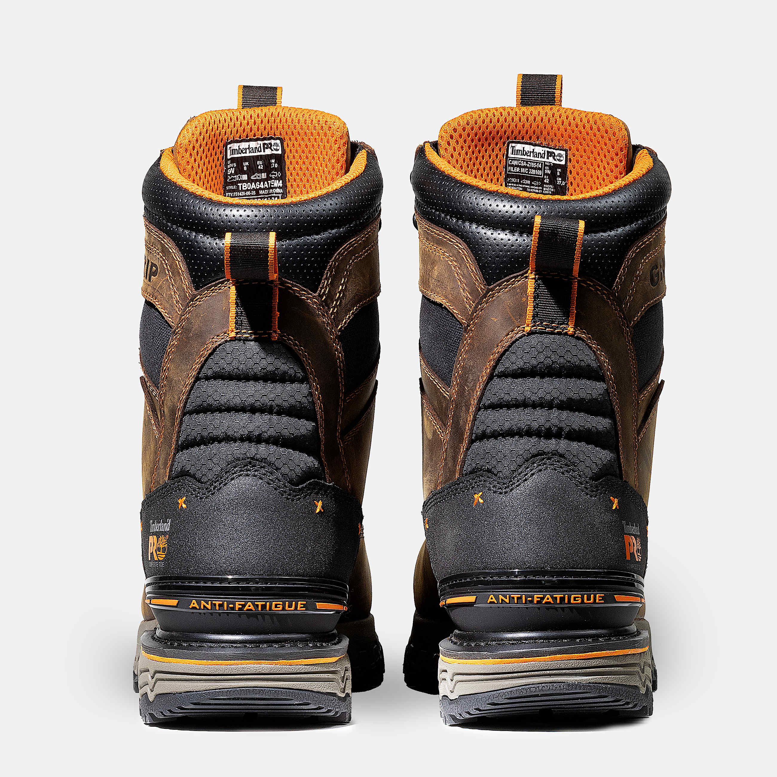 Botte de travail impermable et isotherme Boondock Ultralight CSA 8 po  embout composite pour hommes TBL Cuir pleine fleur brun moyen ALT5