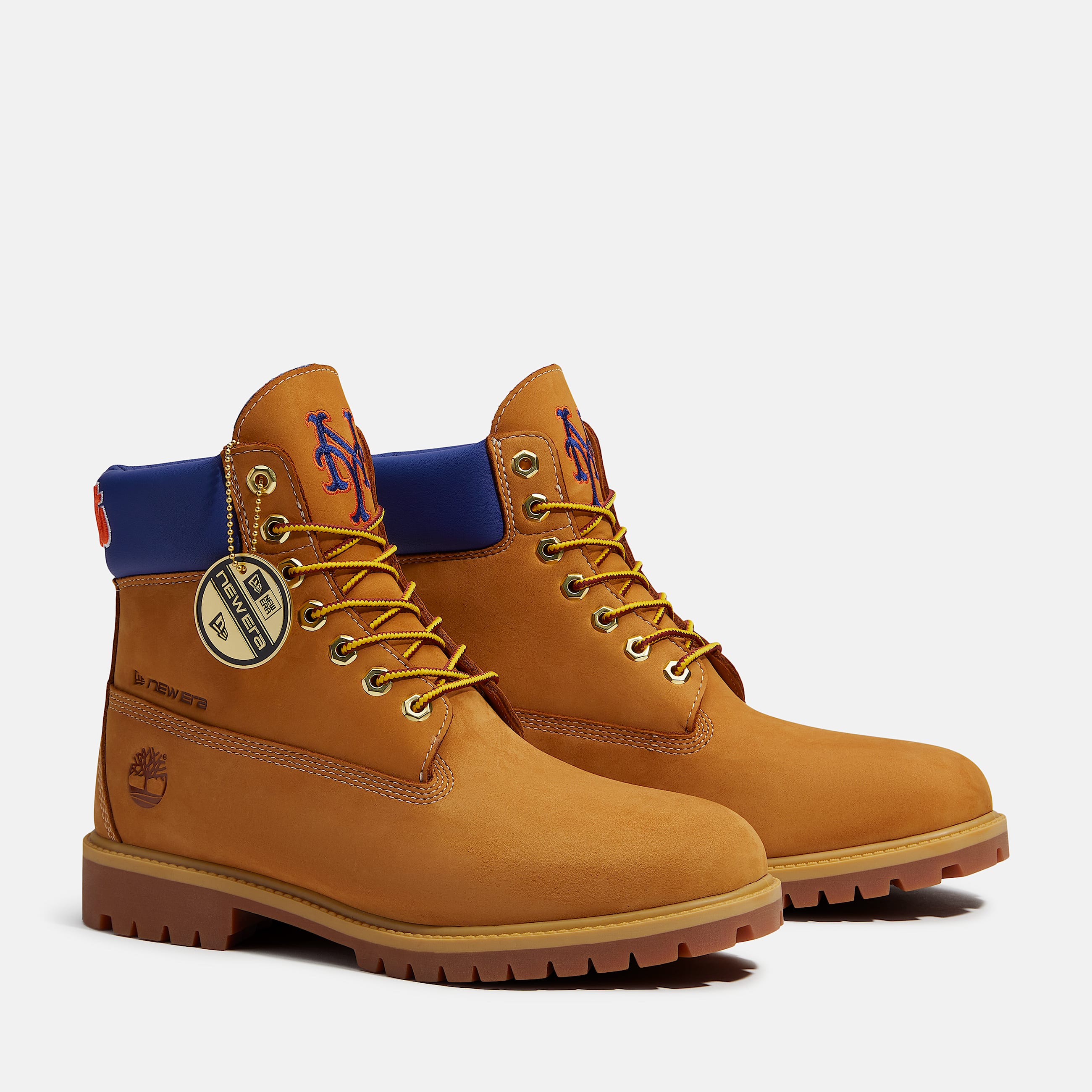 Botas impermeables Timberland Heritage de 6 pulgadas para Hombre TBL Nobuck color trigoazul mediorojo ALT4