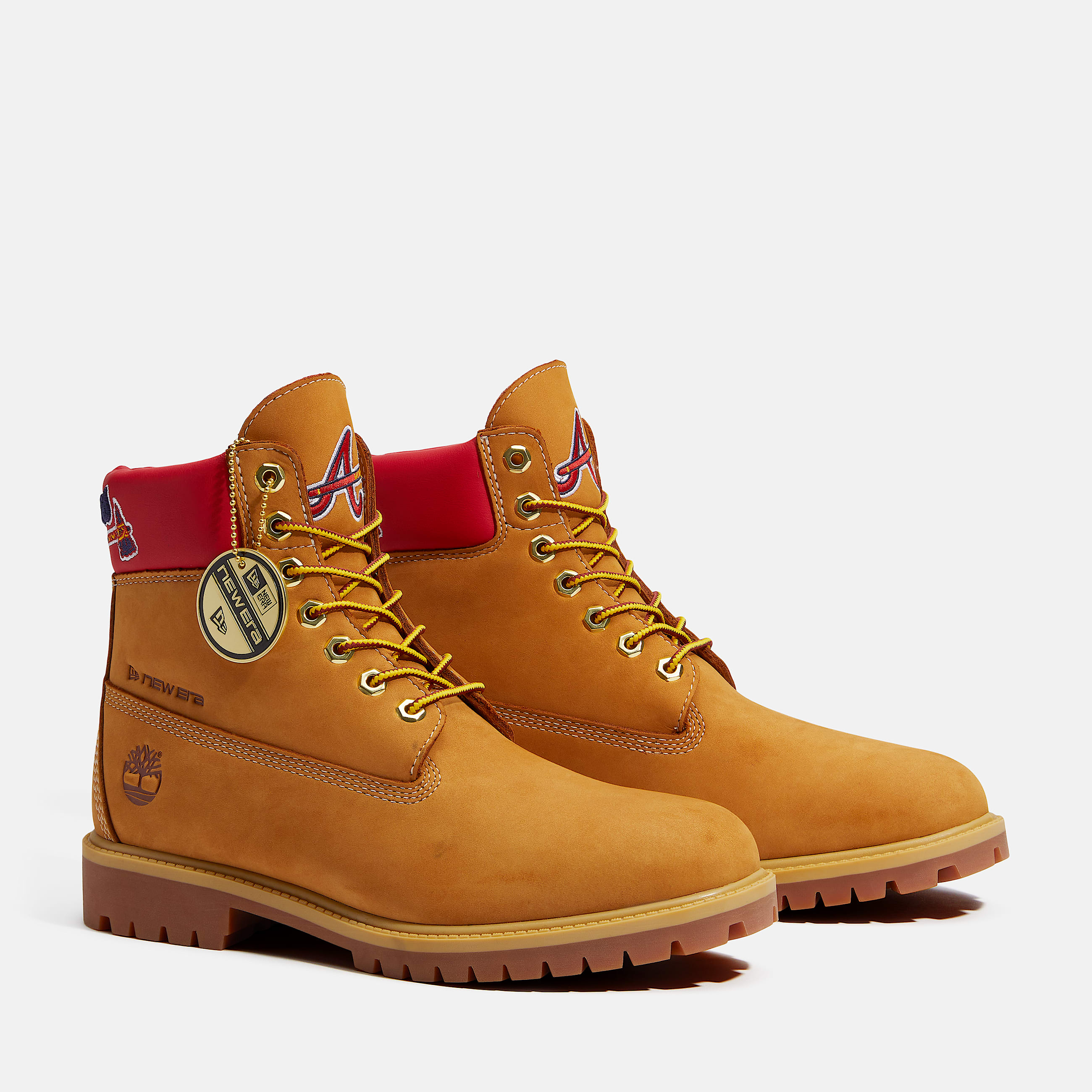 Botas impermeables Timberland Heritage de 6 pulgadas para Hombre TBL Nobuck color trigoRojo ALT4