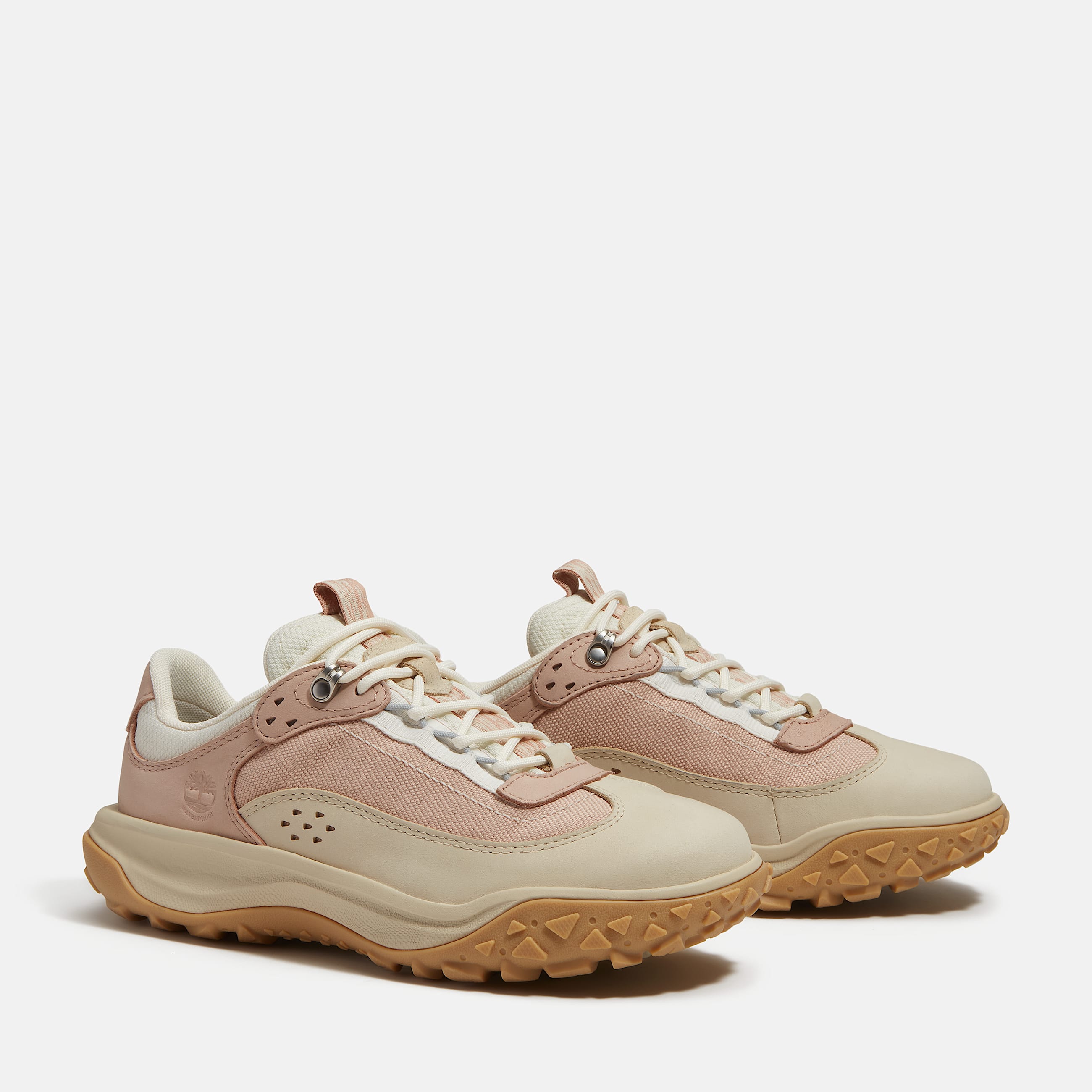 Womens TimberCush Motion 7 Waterproof Sneaker TBL Light Beige Nubuck ALT4