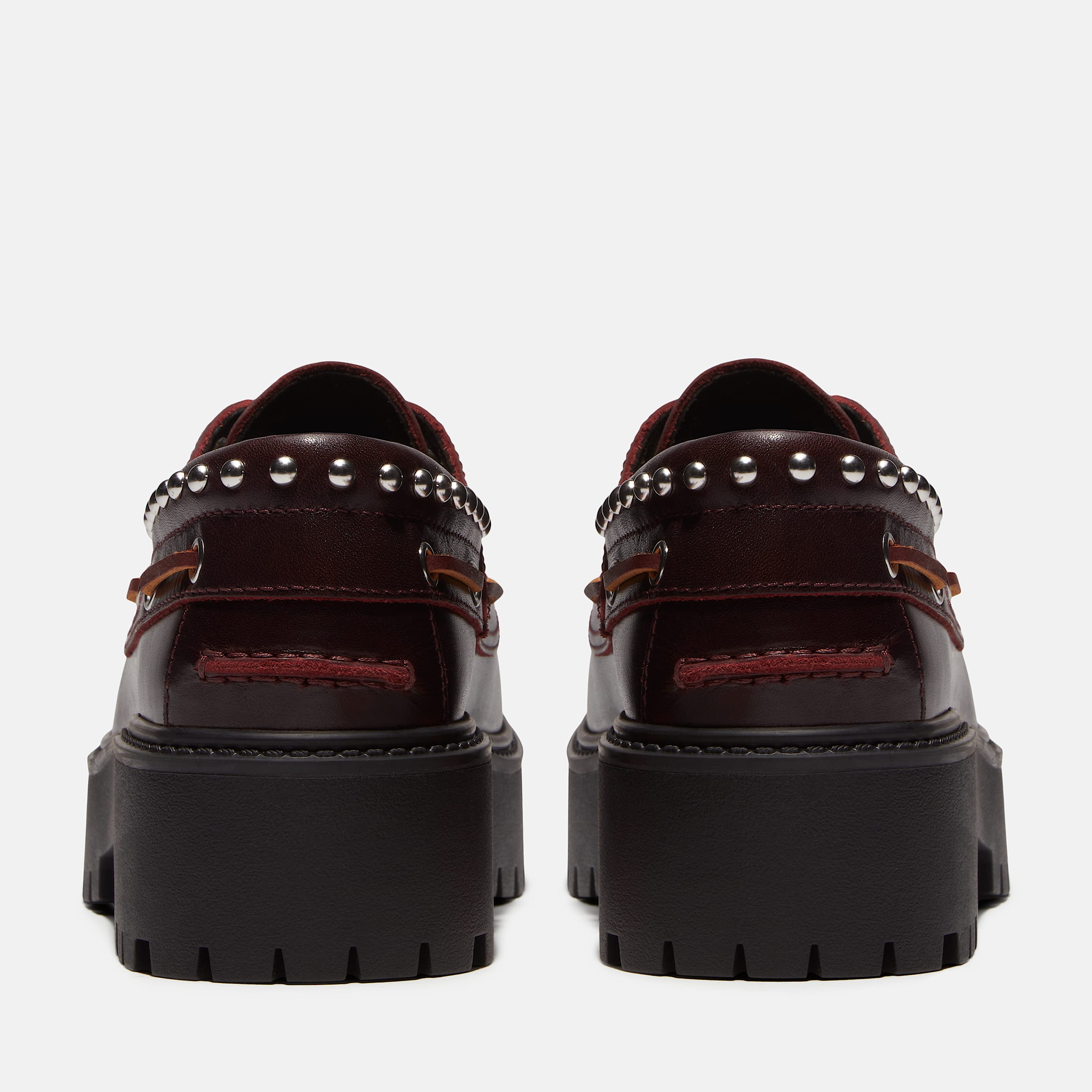 Womens Stone Street Platform Boat Shoe TBL Burgundy FullGrain ALT5