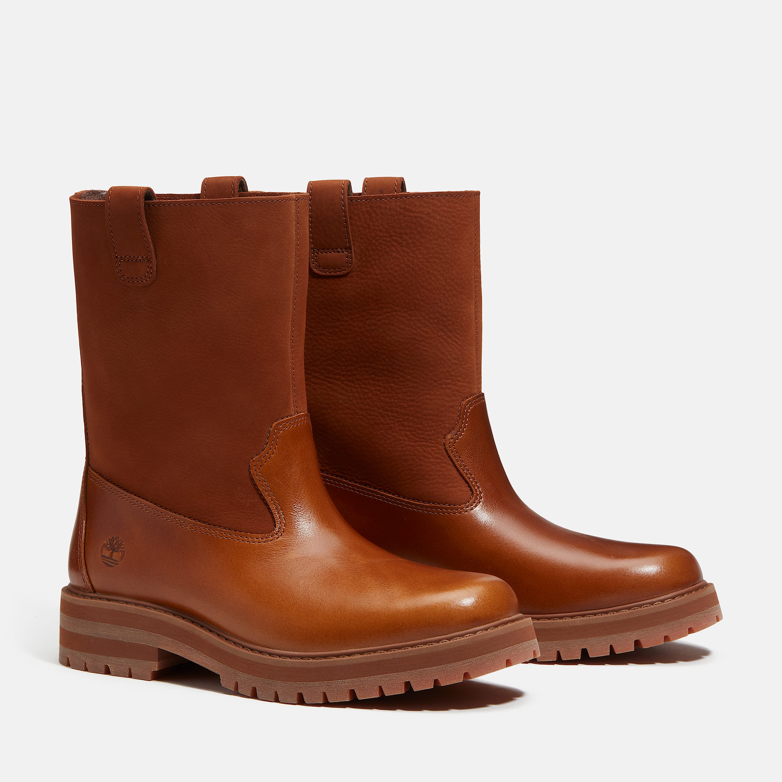 Botas Britton Drive PullOn para Mujer TBL Piel de grano entero marrn medio ALT4