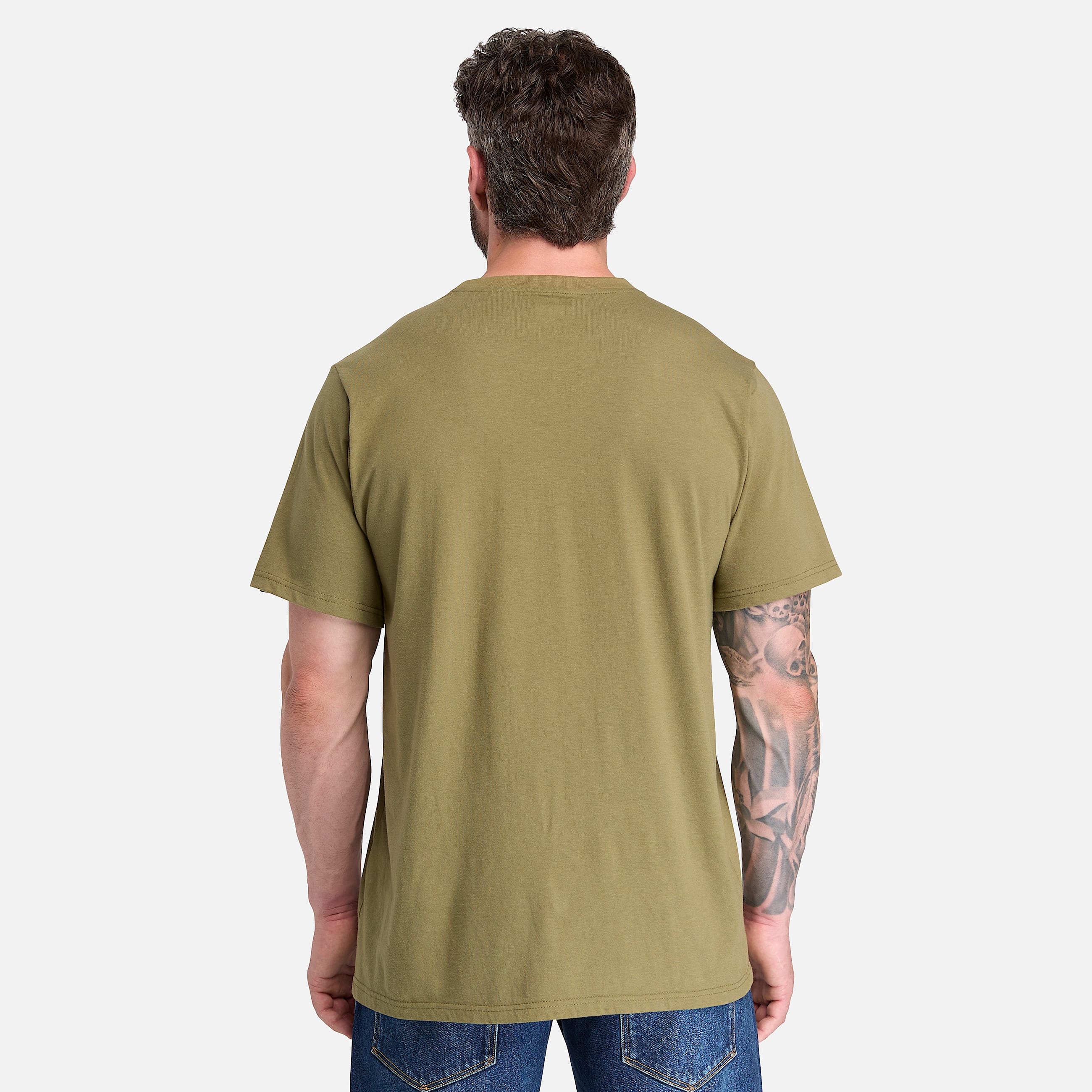 Mens Timberland PRO Logo ShortSleeve TShirt TBL Burnt Olive ALT8