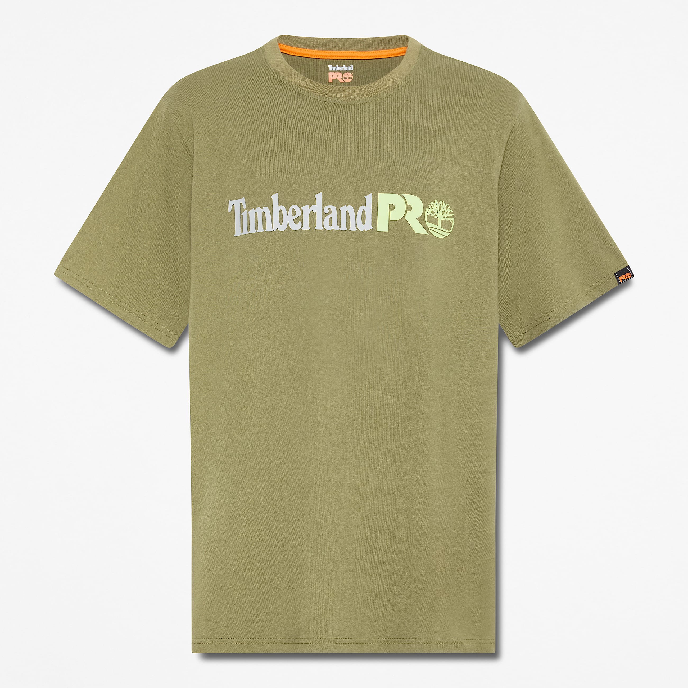 Mens Timberland PRO Logo ShortSleeve TShirt TBL Burnt Olive HERO