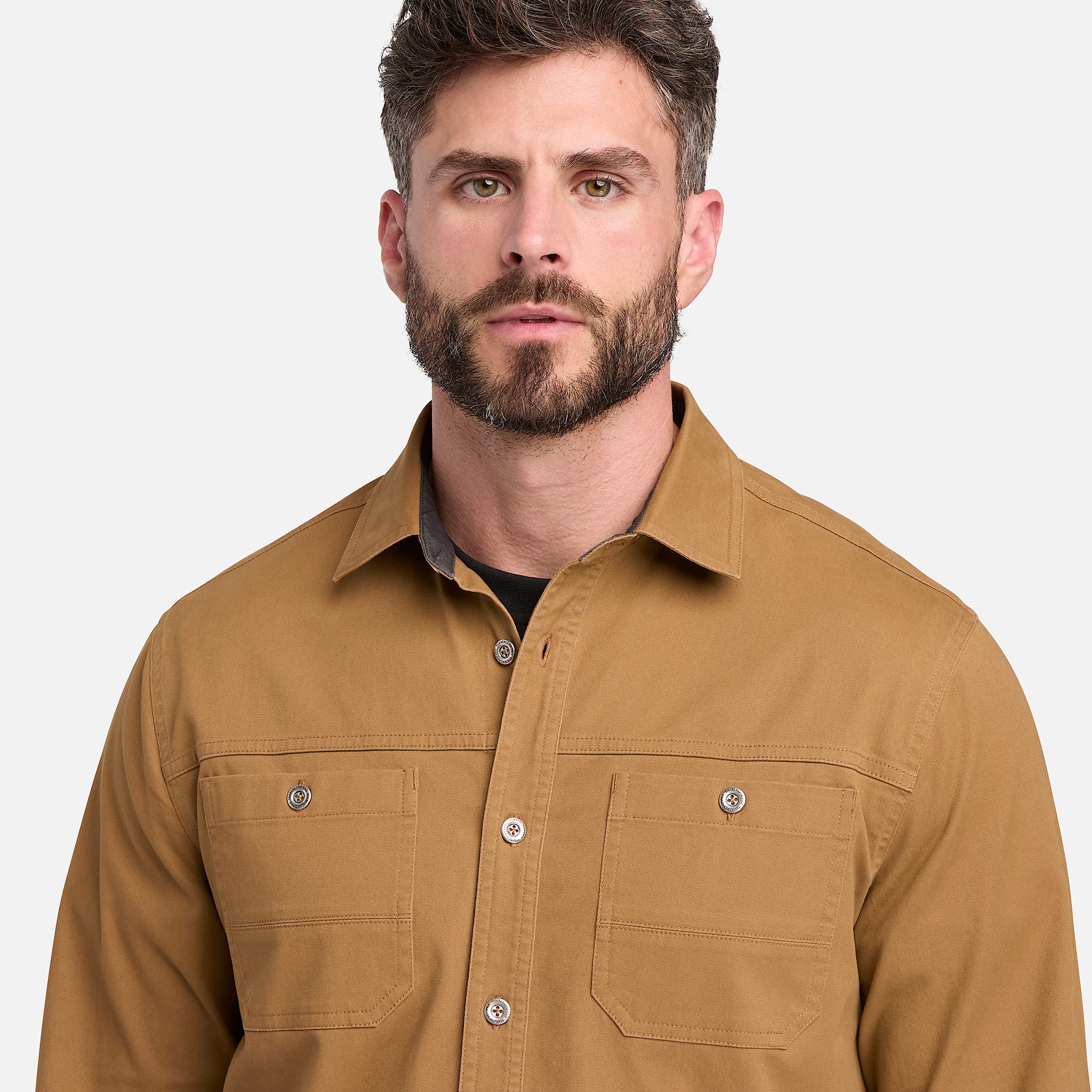 Mens Timberland PRO Stretch Twill Work Shirt TBL Dark Wheat ALT3