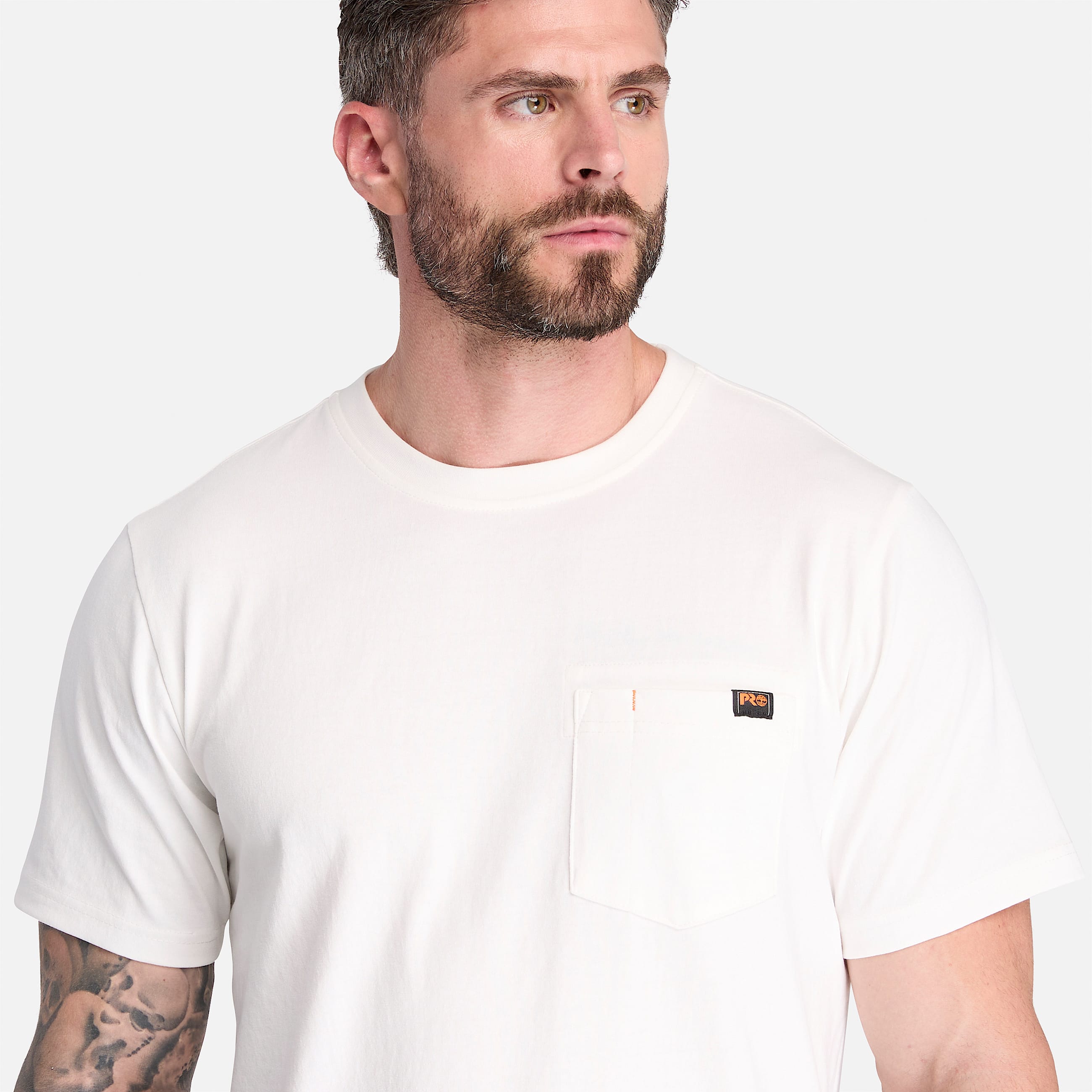 Mens Timberland PRO ShortSleeve Pocket TShirt TBL White ALT3
