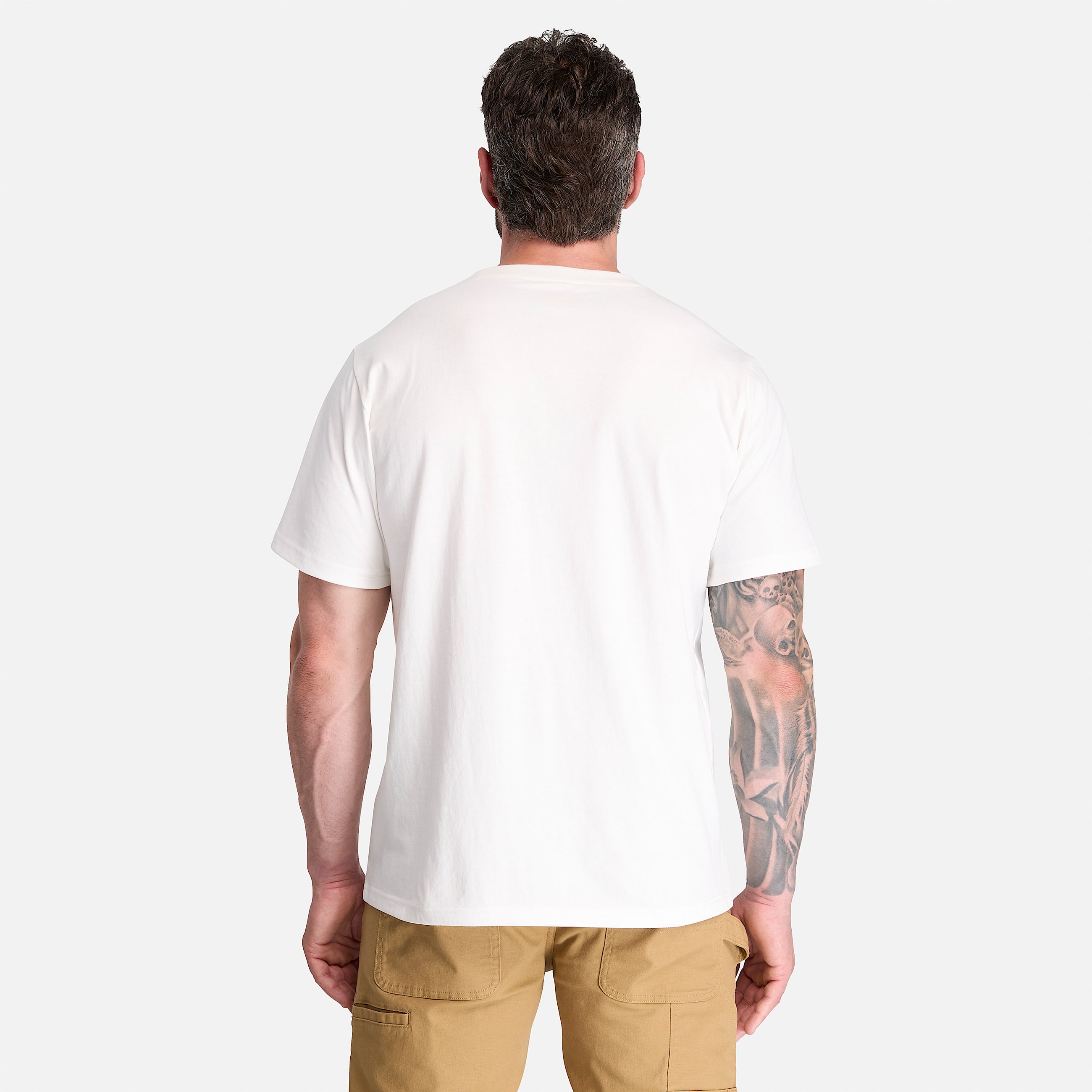 Mens Timberland PRO ShortSleeve Pocket TShirt TBL White ALT8