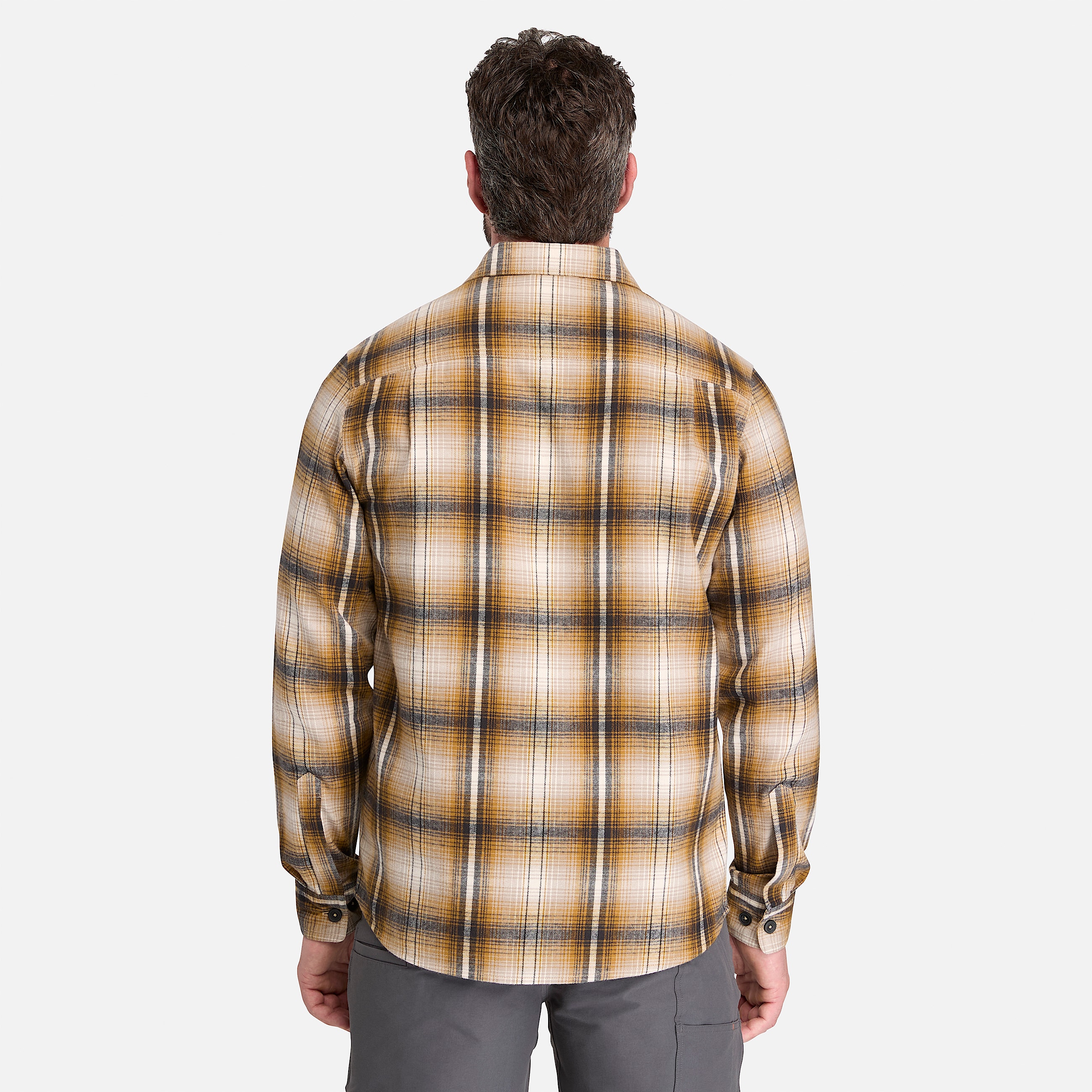 Mens Timberland PRO Double Pocket Flannel Shirt TBL Tan ALT8