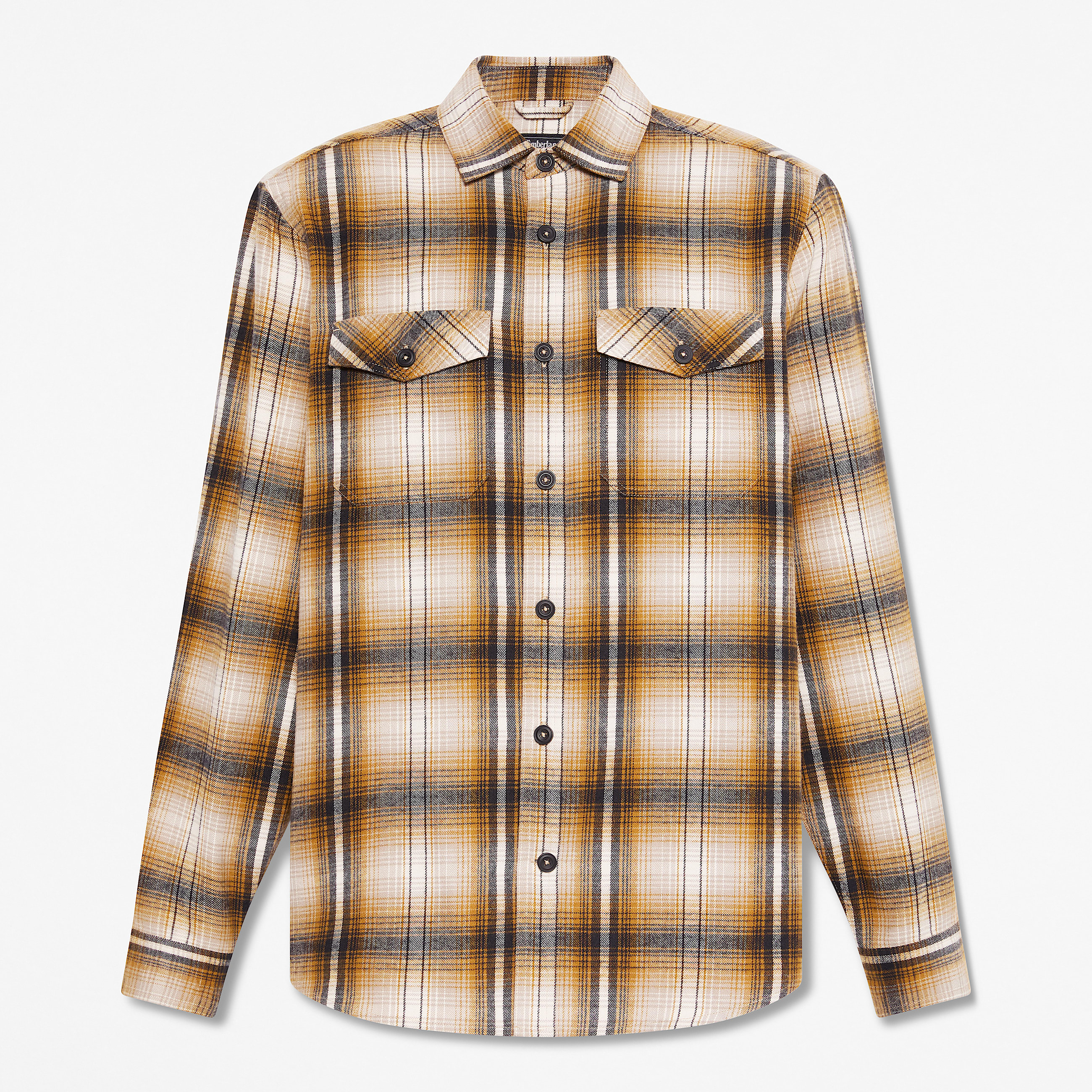 Mens Timberland PRO Double Pocket Flannel Shirt TBL Tan HERO