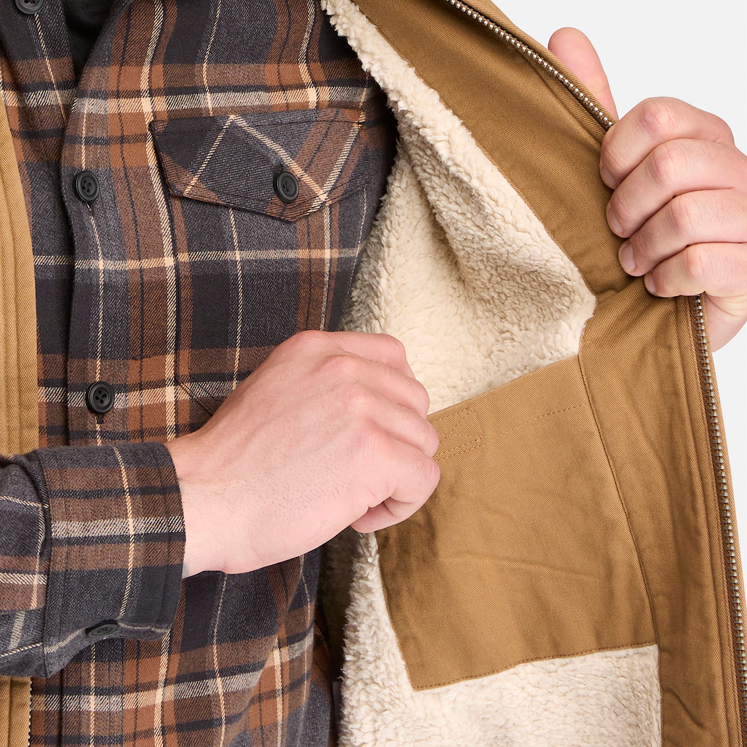 Mens Timberland PRO FleeceLined Twill Vest TBL Dark Wheat ALT3