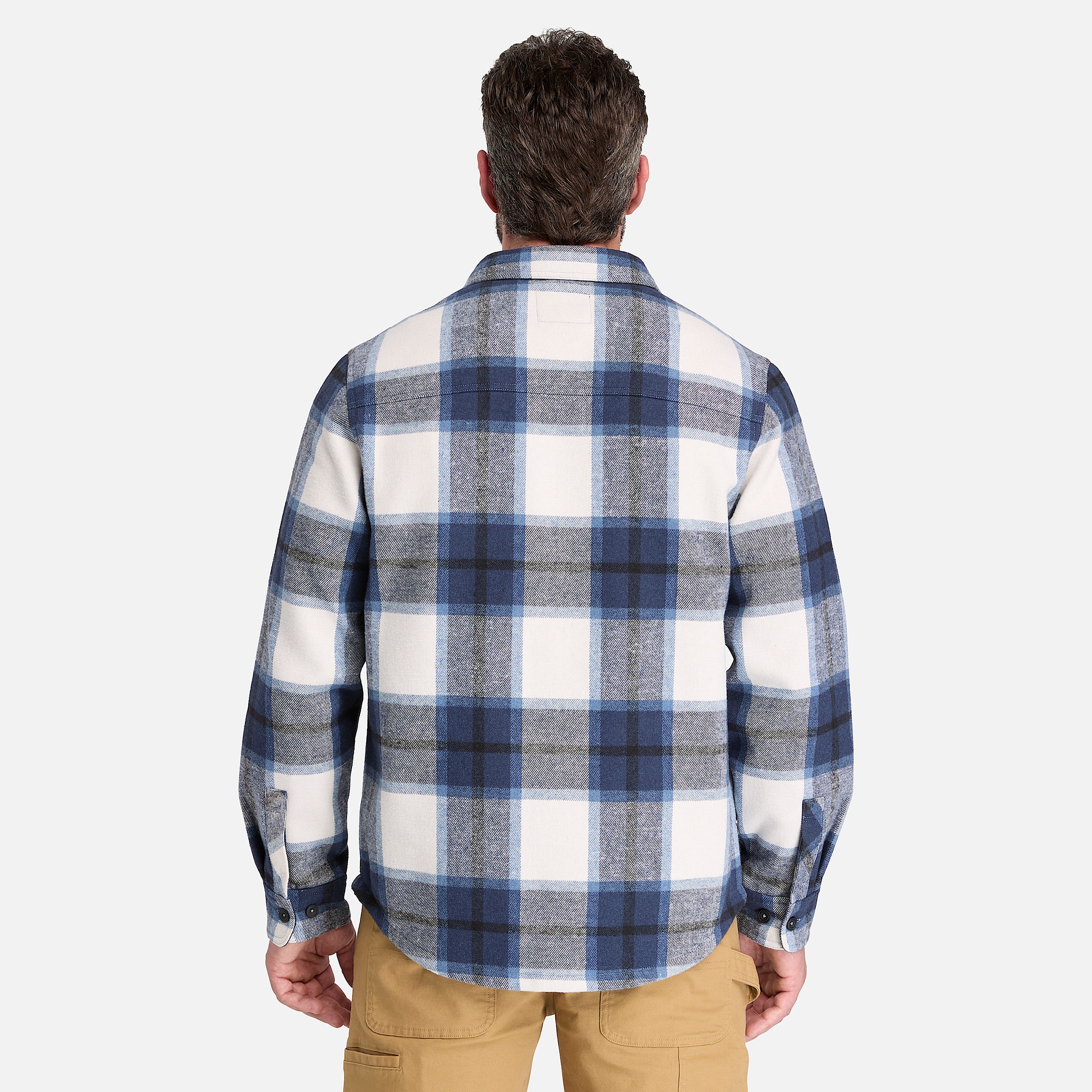 Mens Timberland PRO FleeceBonded Flannel Overshirt TBL Blue ALT8