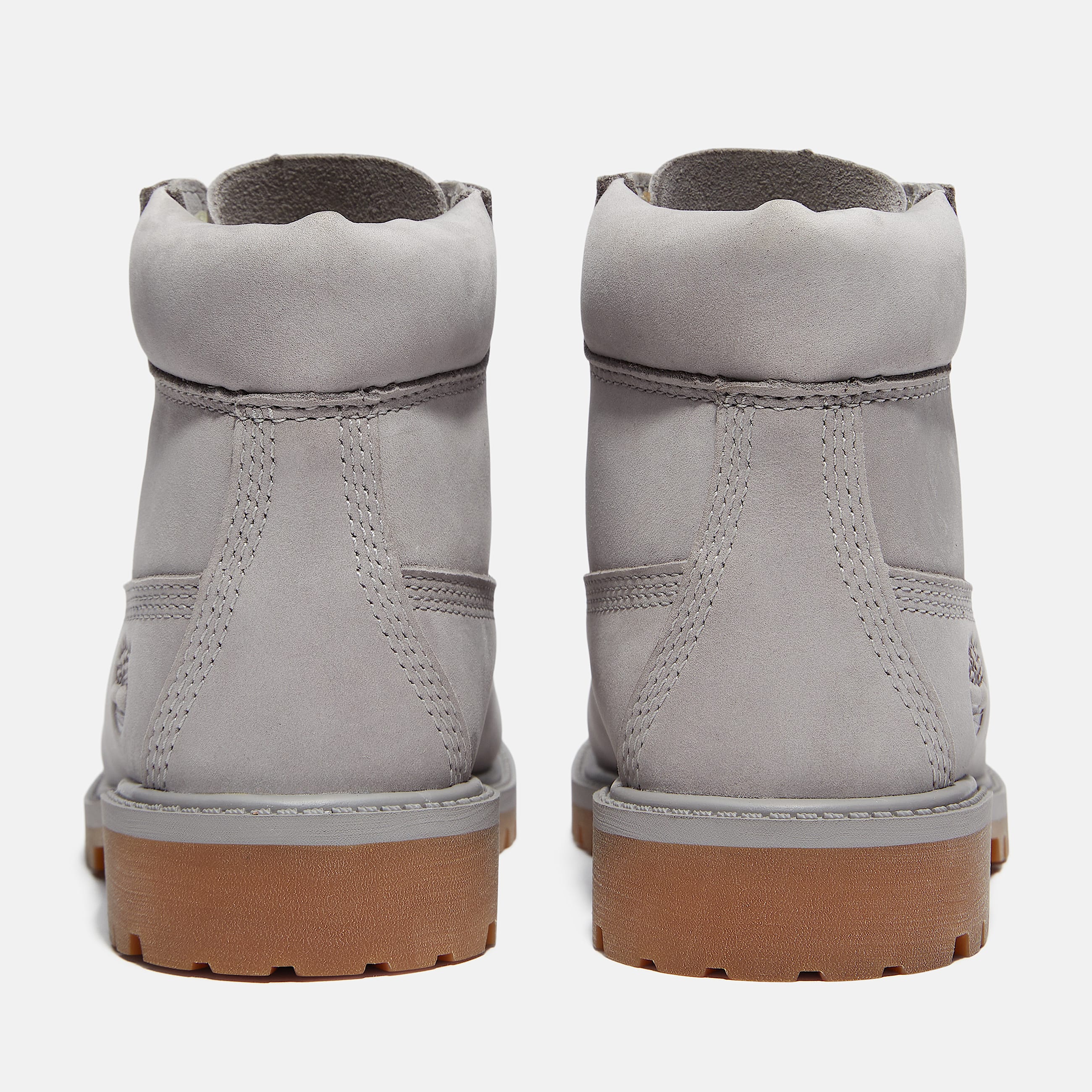 Junior Timberland Premium 6Inch Waterproof Boot TBL Medium Grey Nubuck ALT5