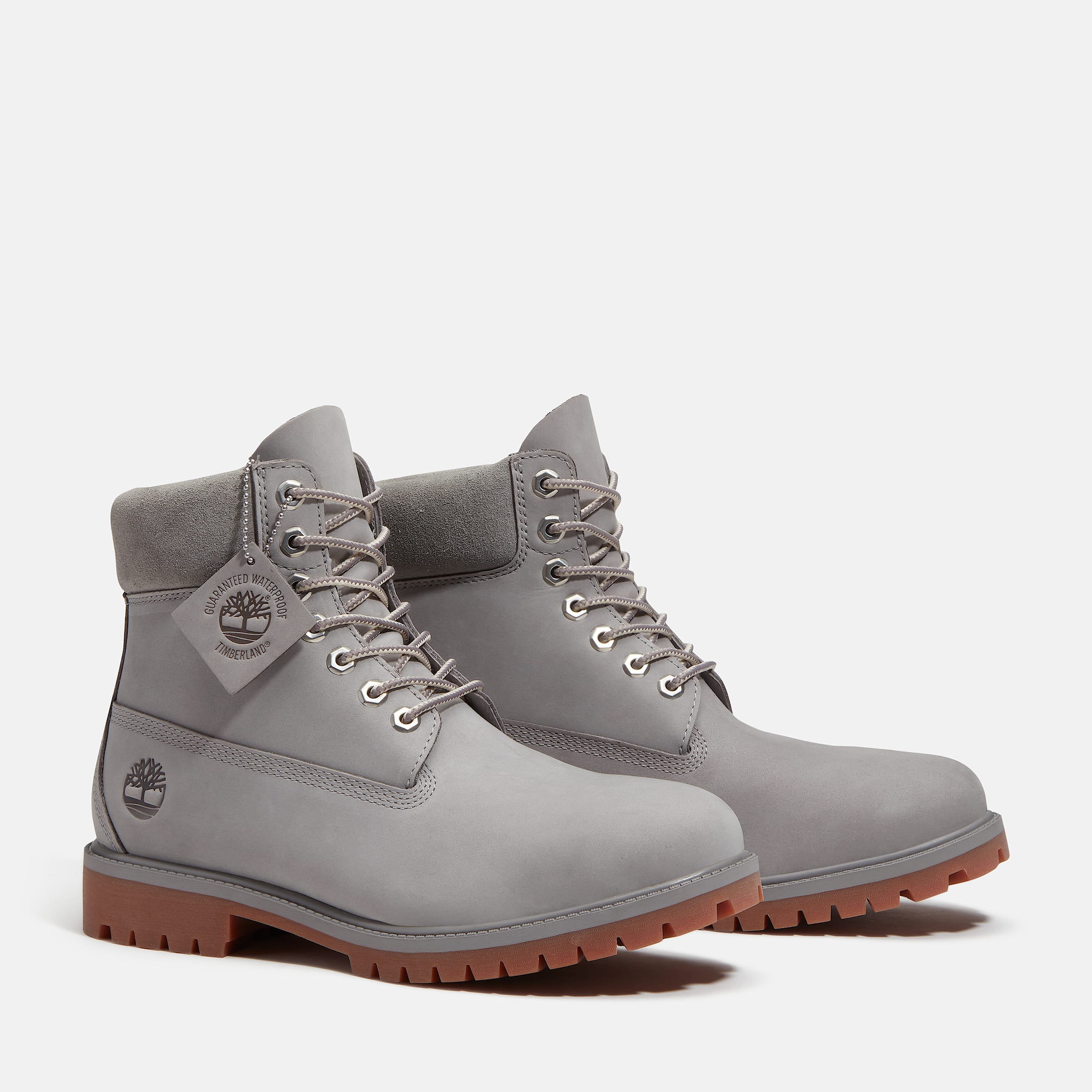 Mens Timberland Heritage 6Inch Waterproof Boot TBL Medium Greyout Nubuck ALT4