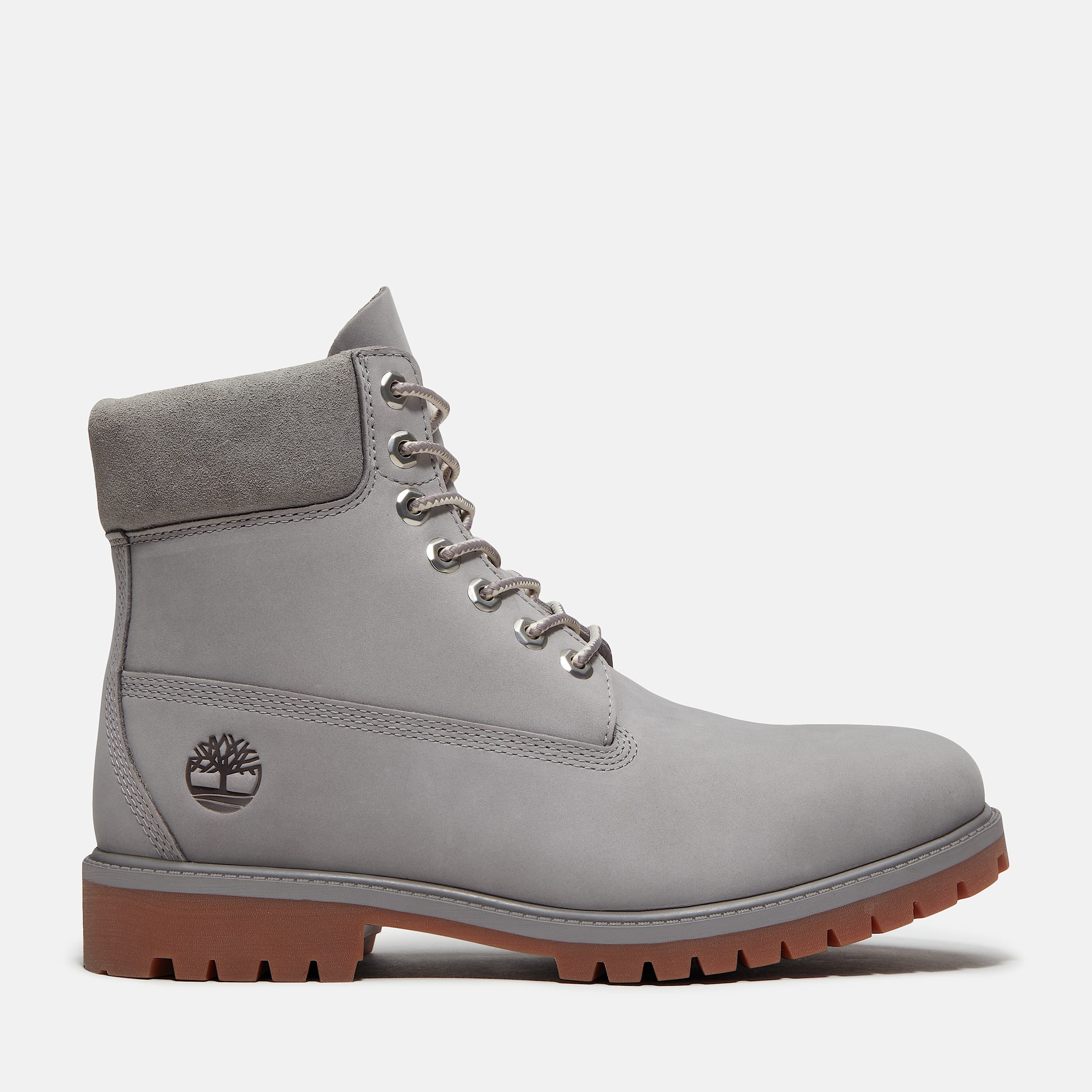 Mens Timberland Heritage 6Inch Waterproof Boot TBL Medium Greyout Nubuck HERO