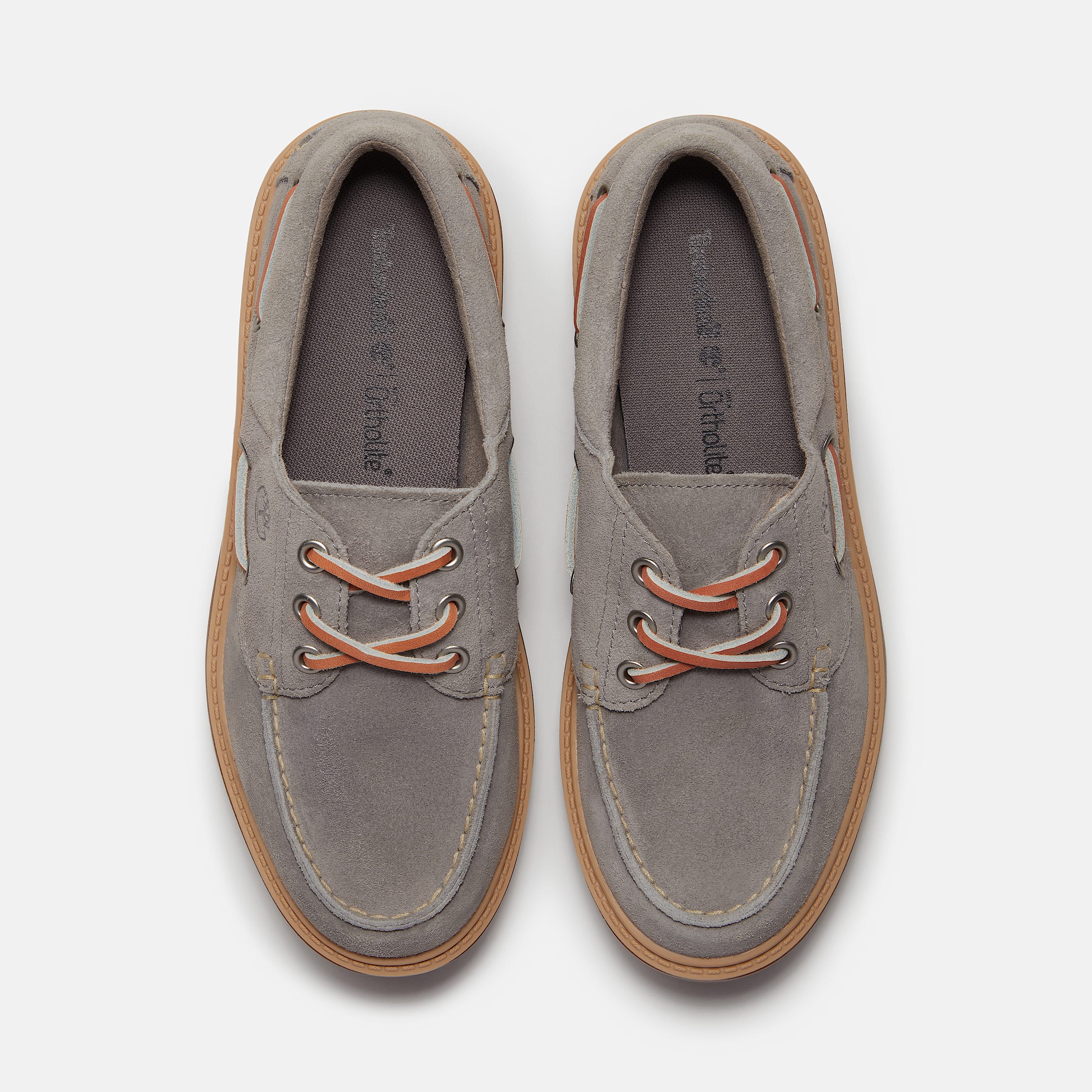 Womens Stone Street Platform Boat Shoe TBL Medium Grey Suede ALT2
