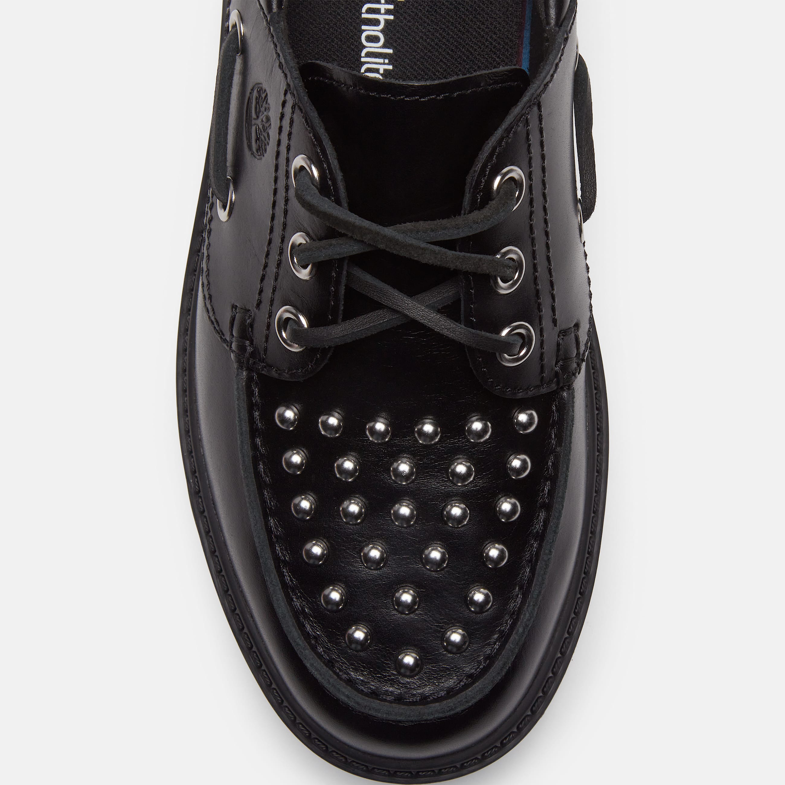 Womens Stone Street Platform Boat Shoe TBL Black FullGrain ALT7