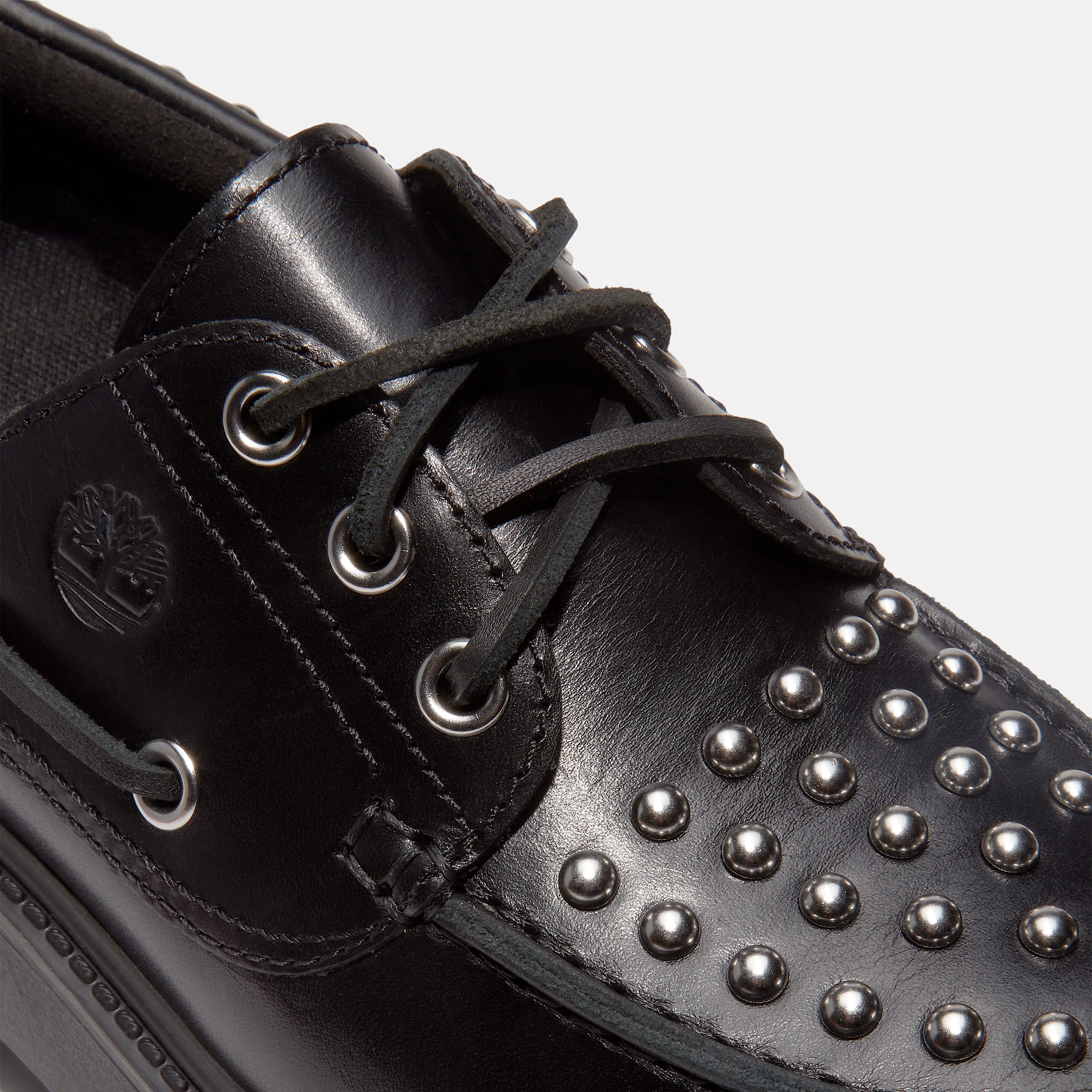 Womens Stone Street Platform Boat Shoe TBL Black FullGrain ALT8
