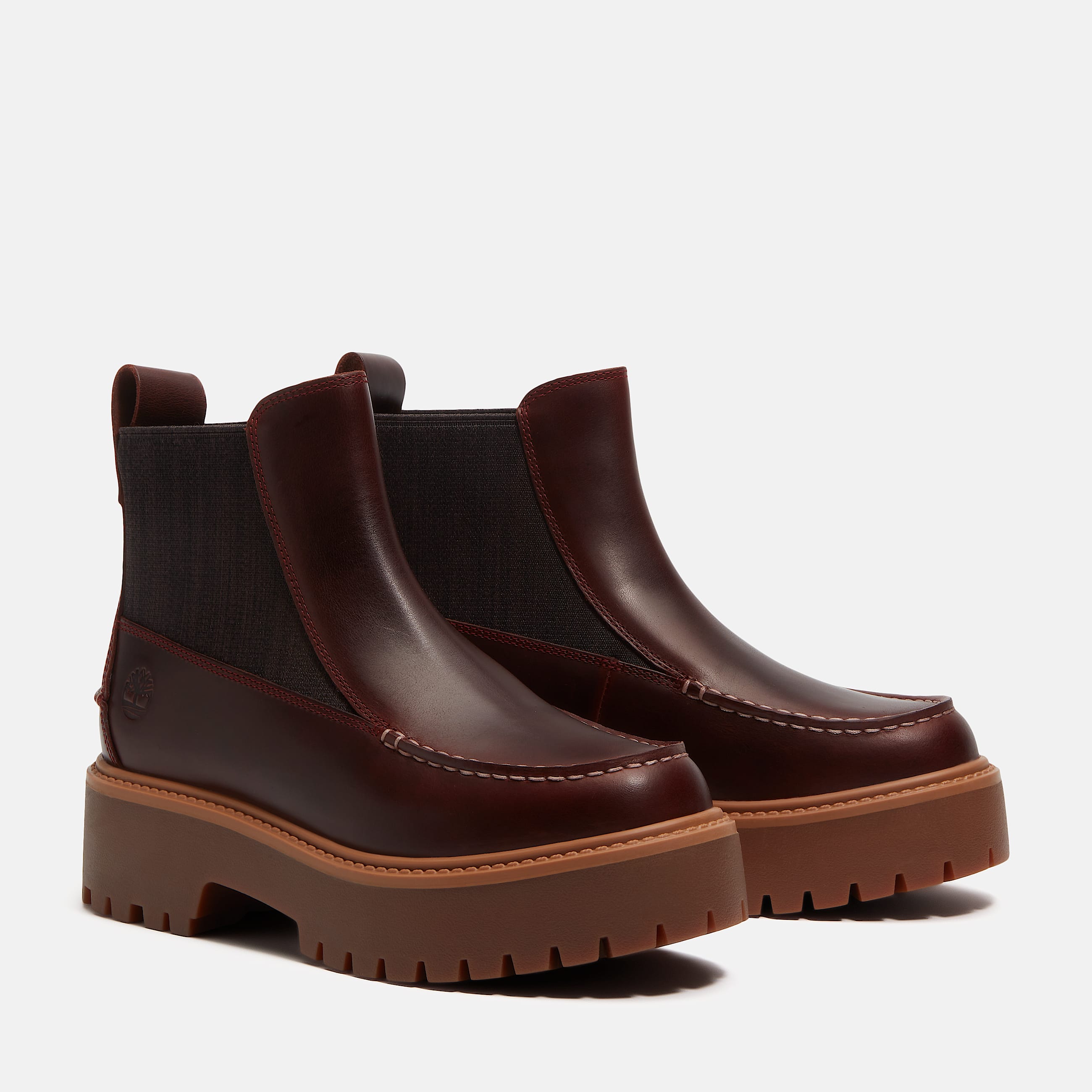 Womens Stone Street Platform Chelsea Boot TBL Burgundy FullGrain ALT4