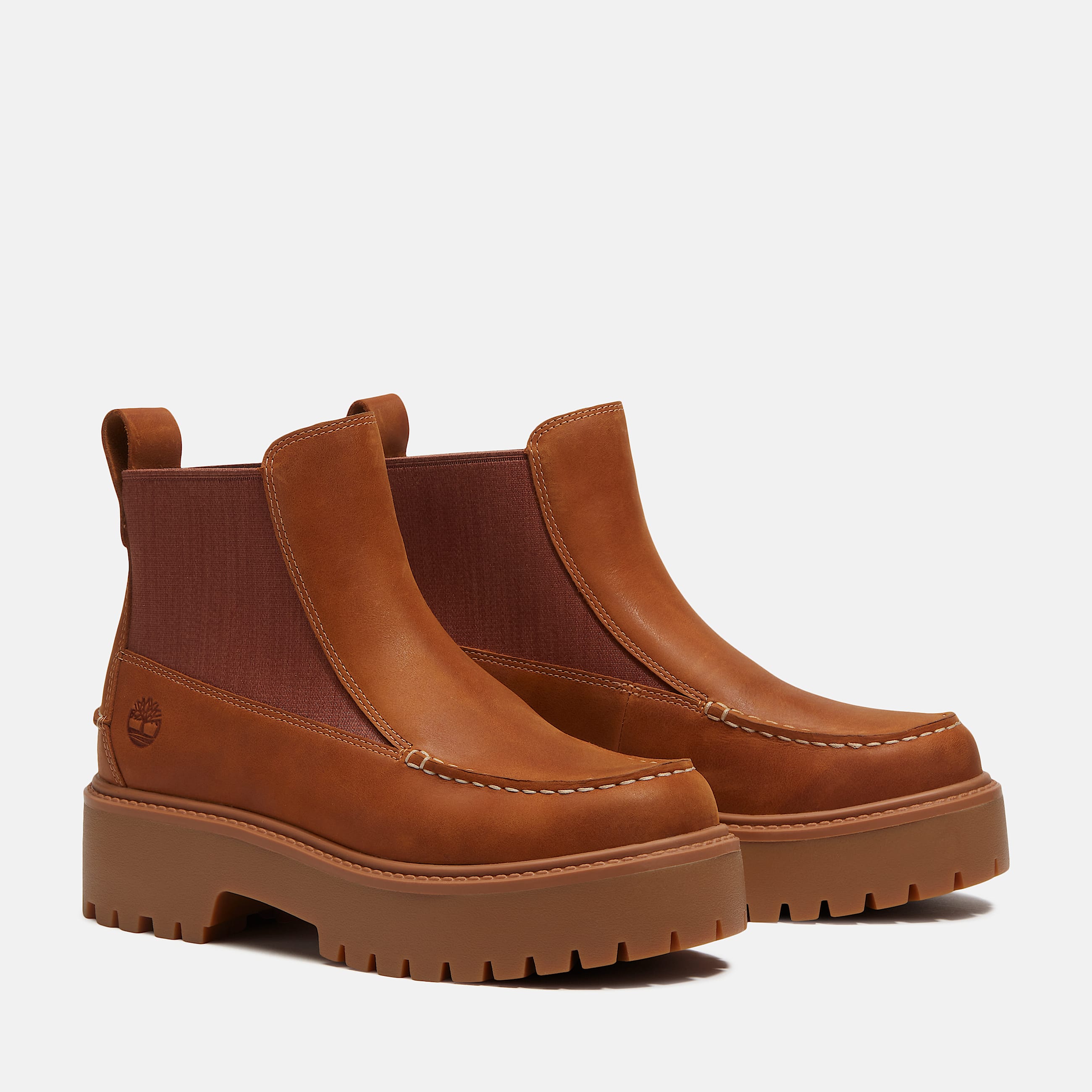 Womens Stone Street Platform Chelsea Boot TBL Wheat FullGrain ALT4