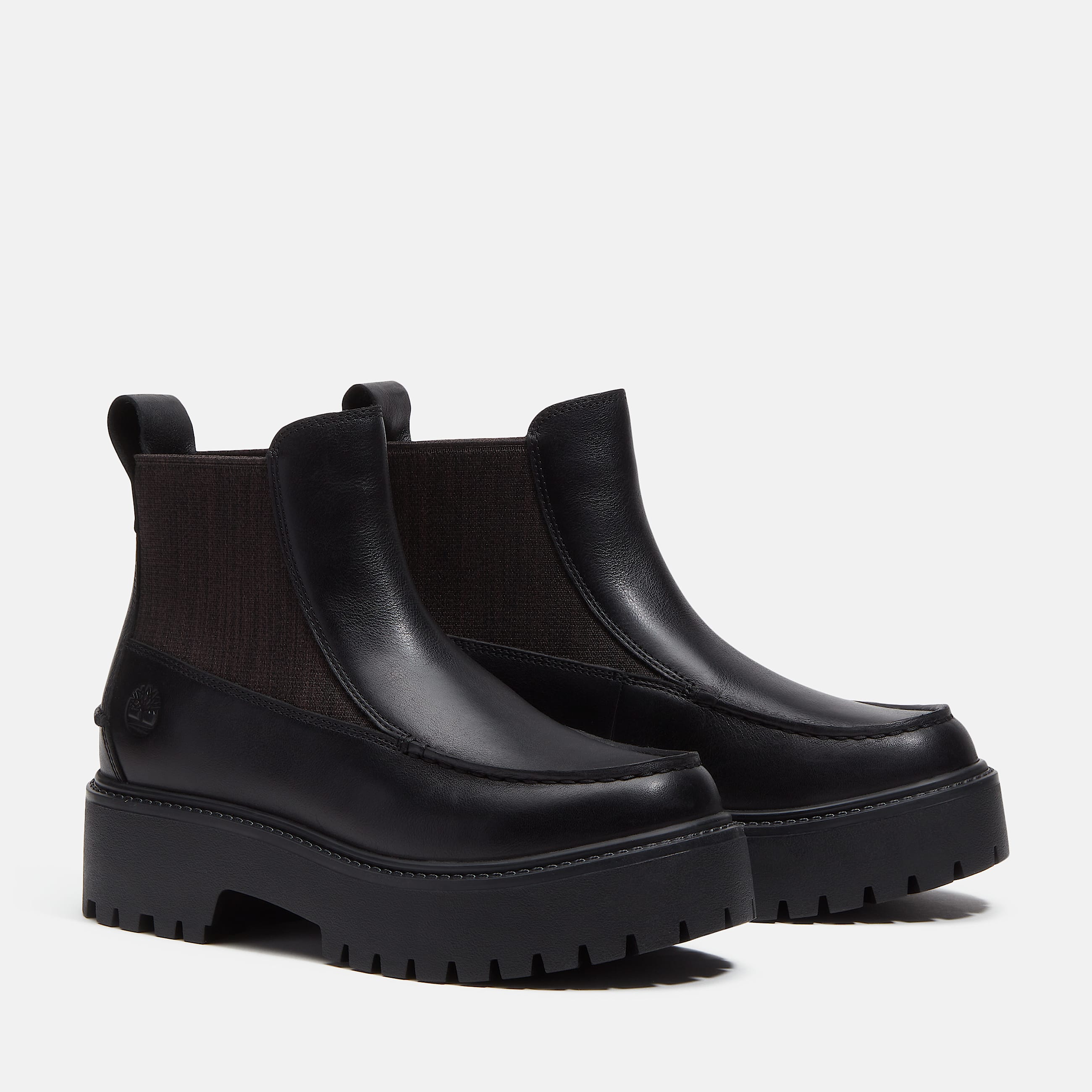 Womens Stone Street Platform Chelsea Boot TBL Black FullGrain ALT4