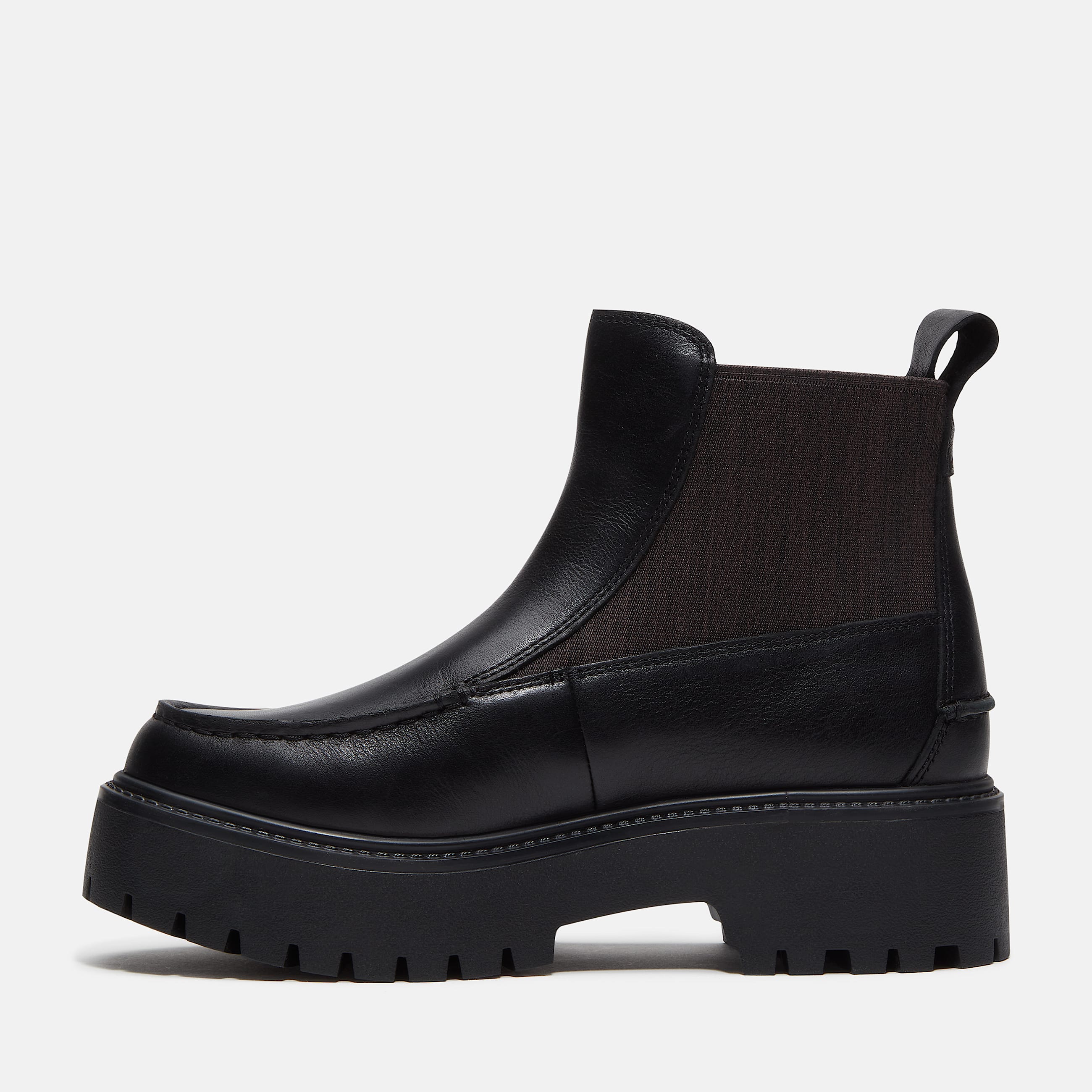 Womens Stone Street Platform Chelsea Boot TBL Black FullGrain ALT6