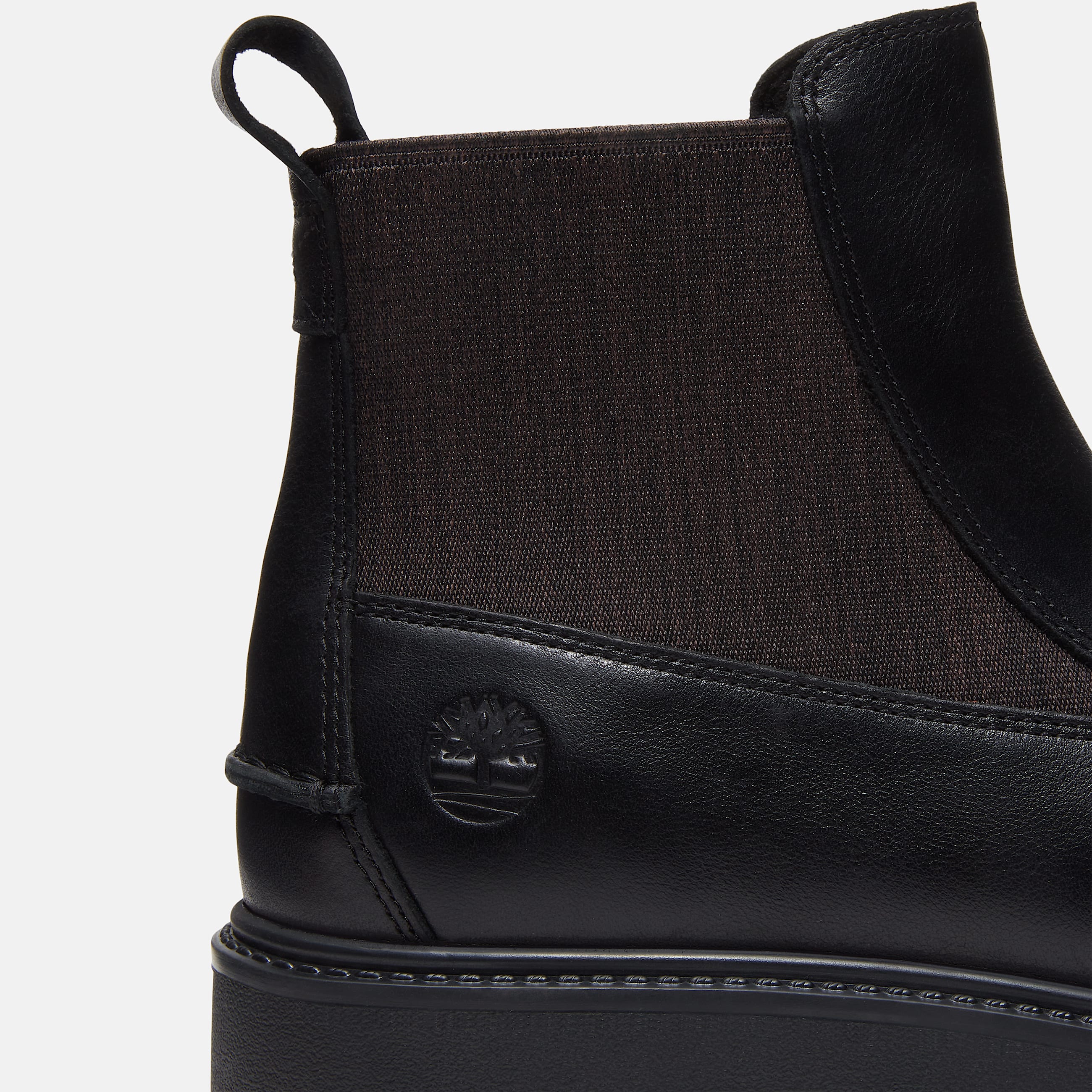 Womens Stone Street Platform Chelsea Boot TBL Black FullGrain ALT7