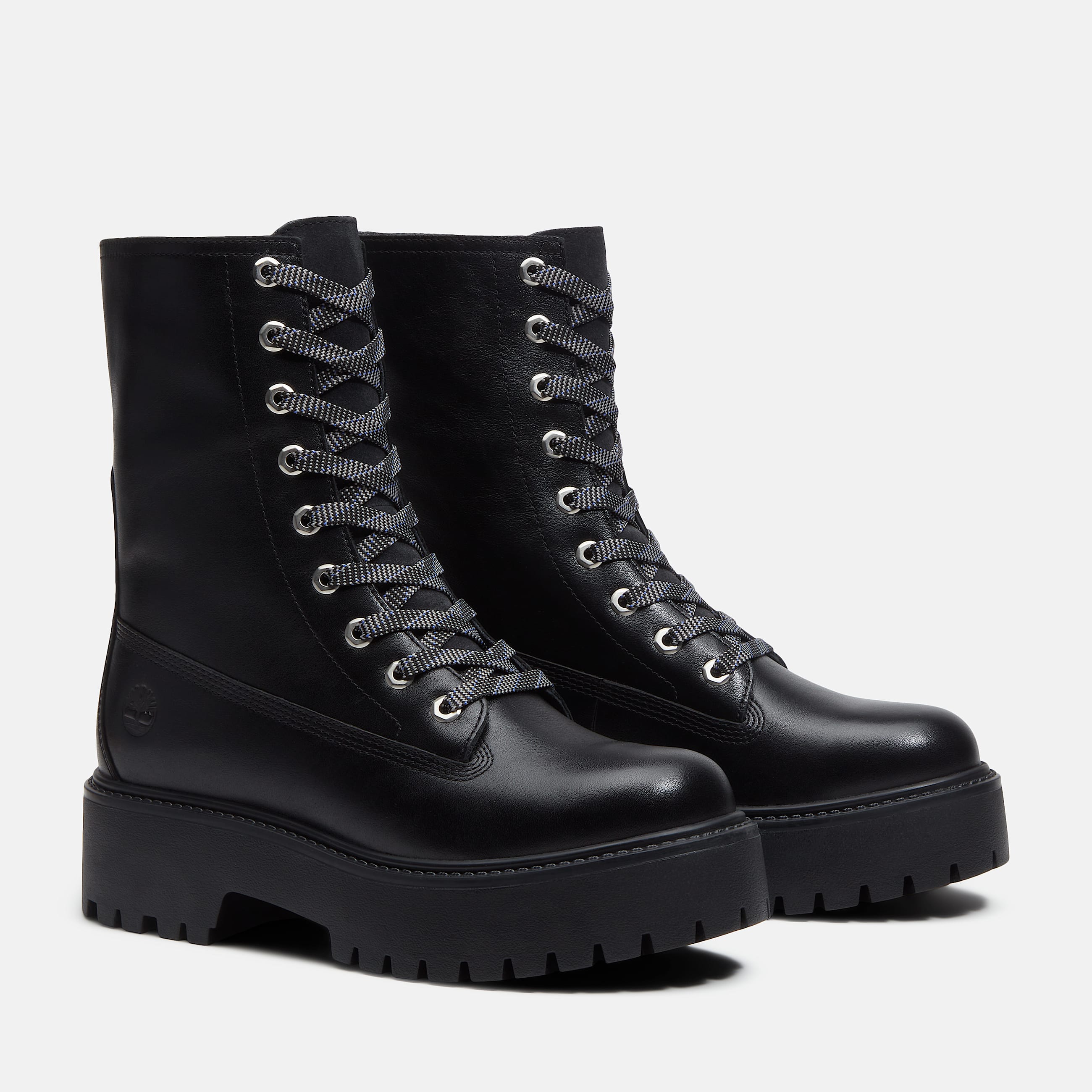 Womens Stone Street Platform Mid Boot TBL Black FullGrain ALT4