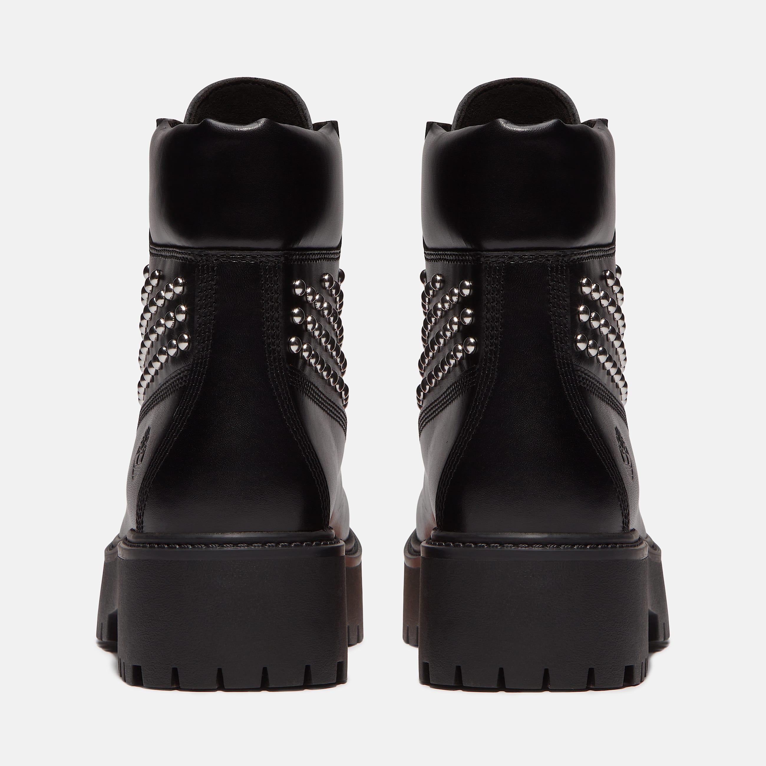 Womens Stone Street Platform 6Inch Boot TBL Black FullGrain With Studs ALT5
