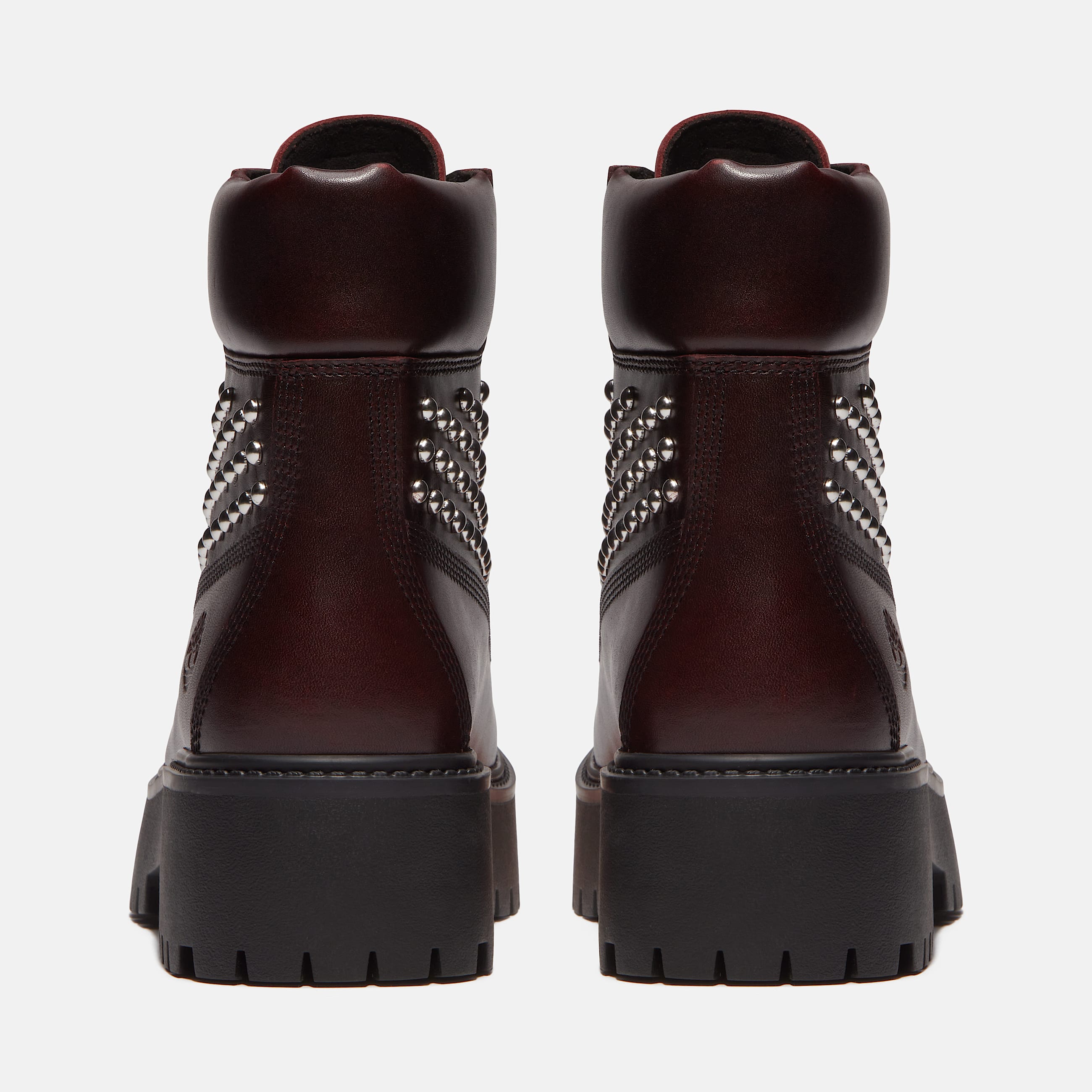 Womens Stone Street Platform 6Inch Boot TBL Burgundy FullGrain With Studs ALT5