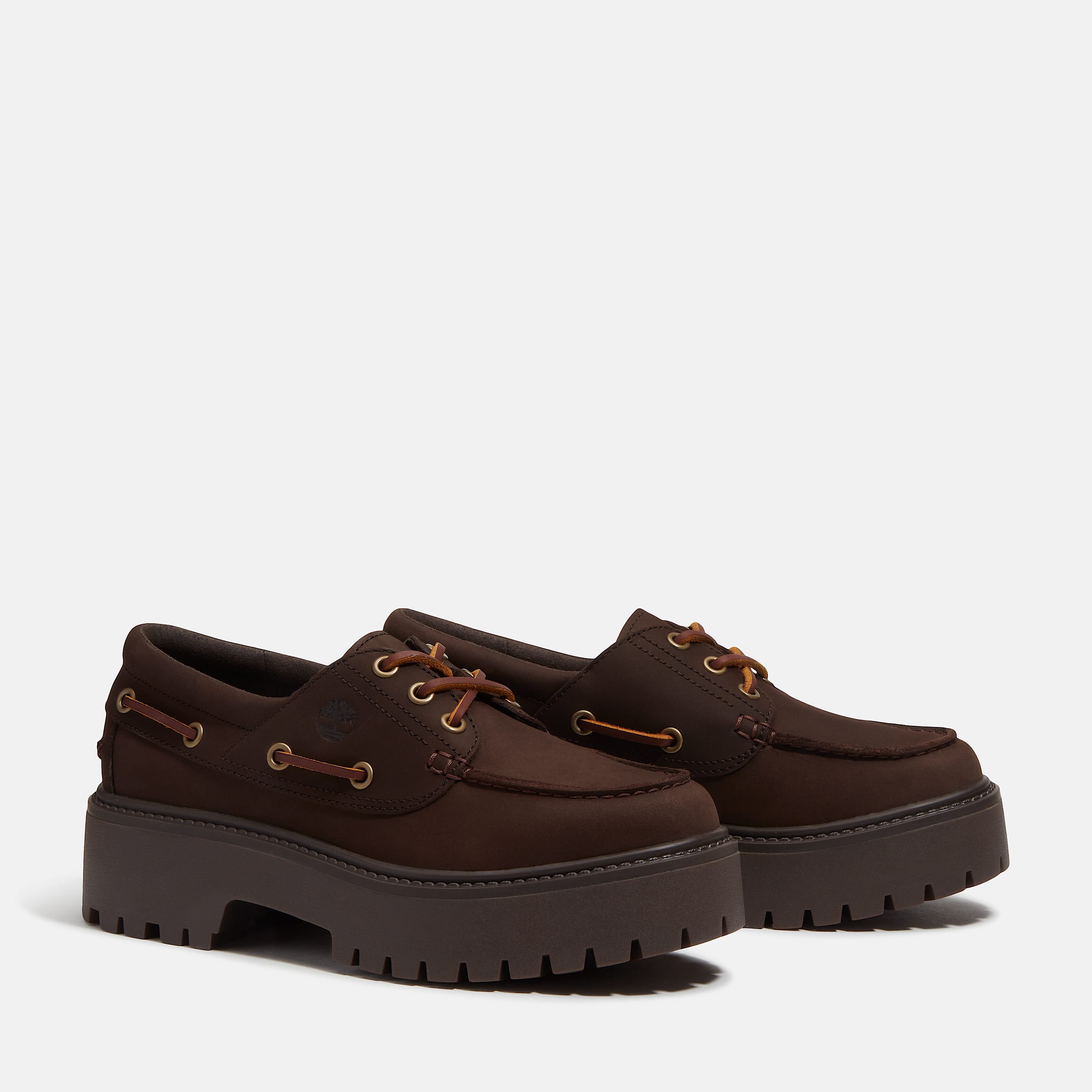 Womens Stone Street Platform Boat Shoe TBL Dark Brown Nubuck ALT4