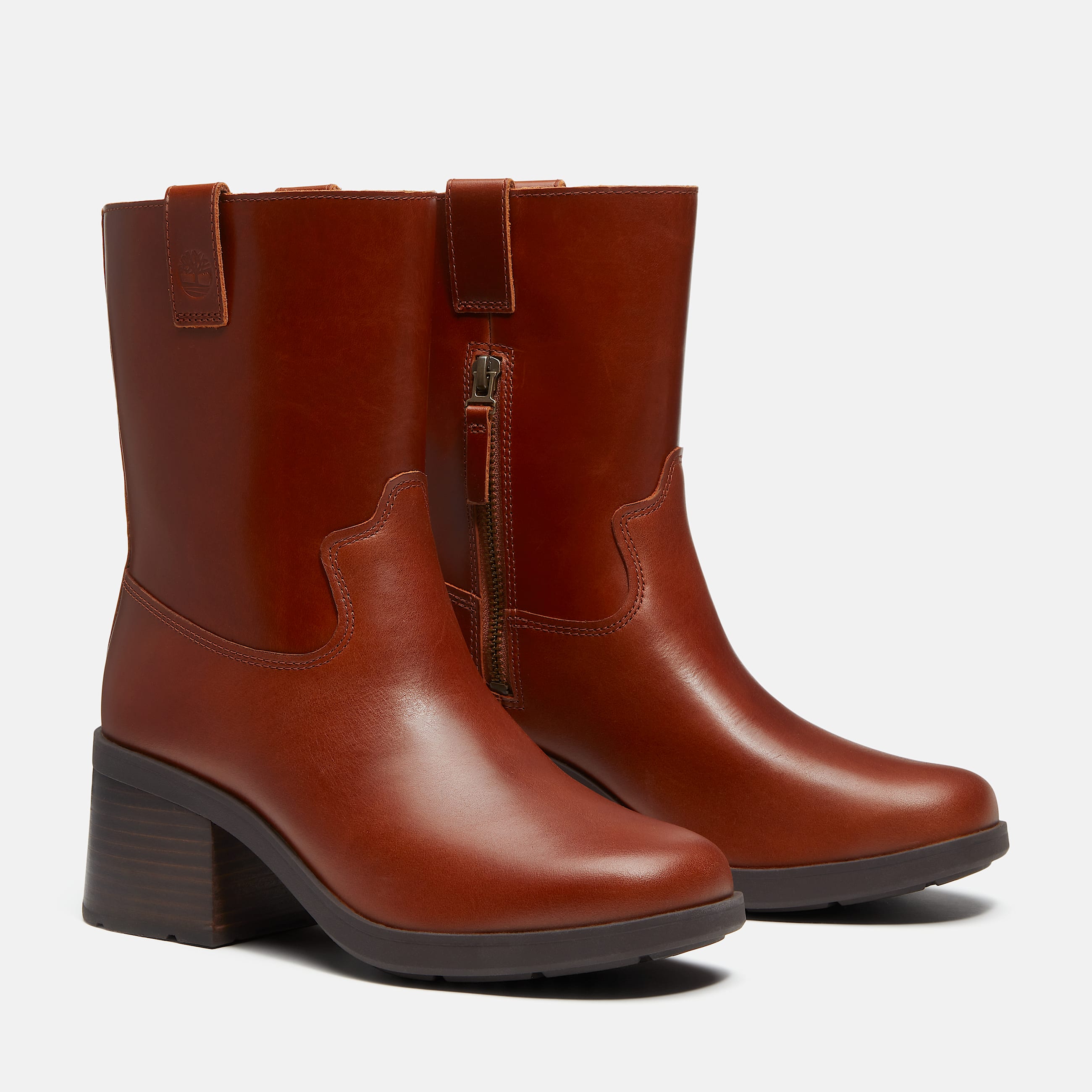 Botas Bellevaux con cierre lateral para Mujer TBL Piel de grano entro color xido ALT4