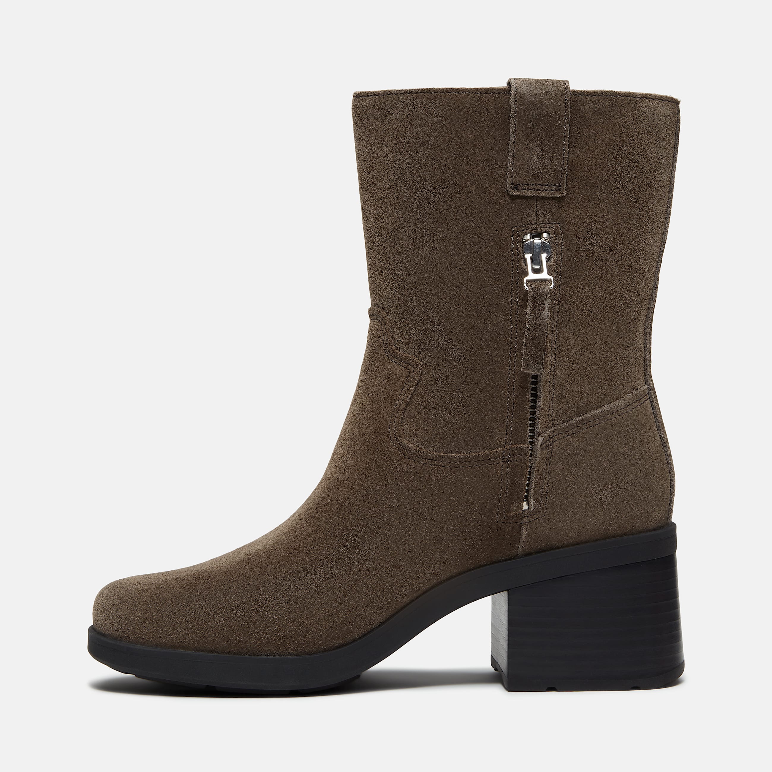 Botas Bellevaux con cierre lateral para Mujer TBL Gamuza marrn oscuro ALT6