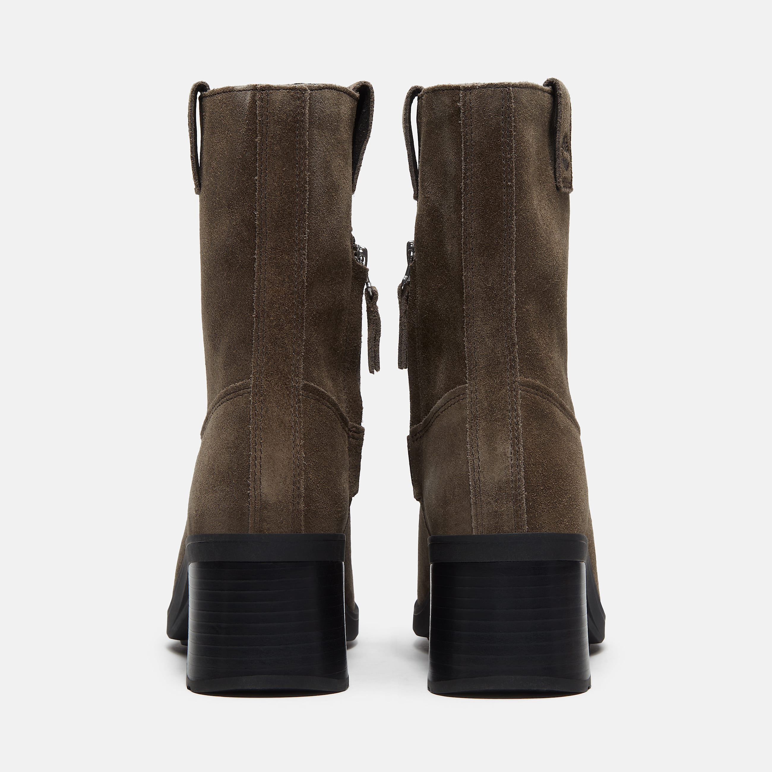 Botas Bellevaux con cierre lateral para Mujer TBL Gamuza marrn oscuro ALT5
