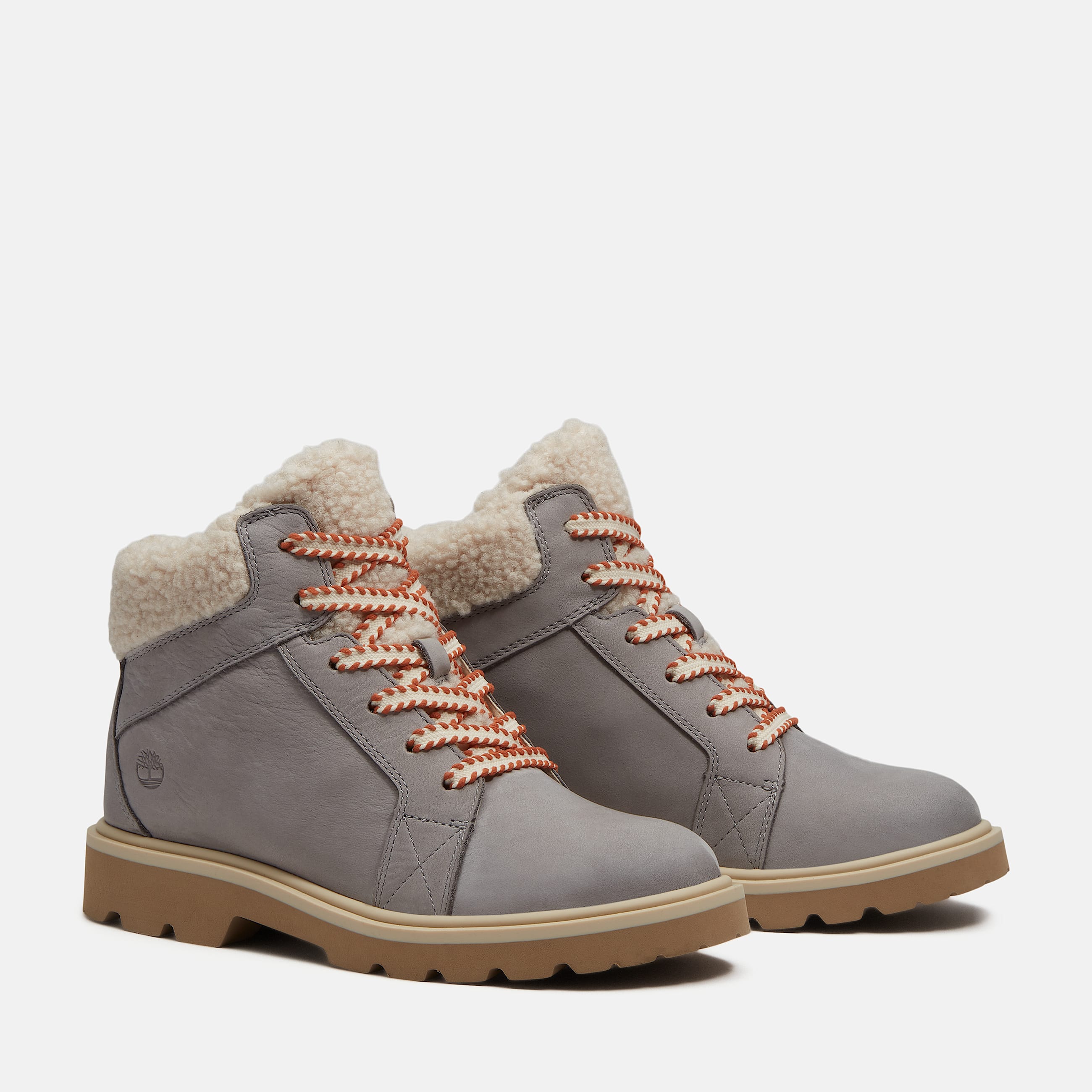Botas chukka Rowan Way para Mujer TBL Nobuck gris medio ALT4