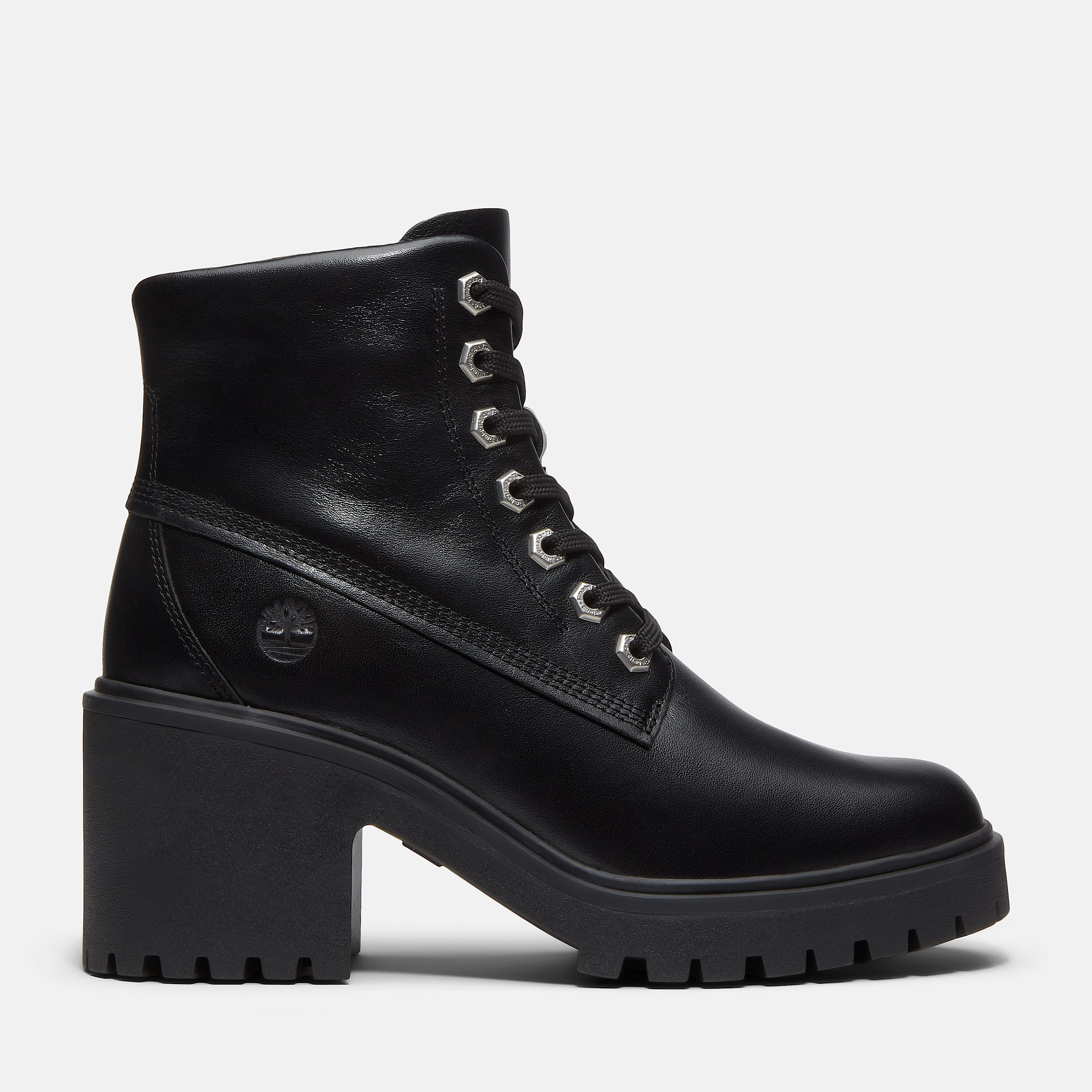 Botas Stone Heights Mid para Mujer TBL Piel de grano entero negro HERO