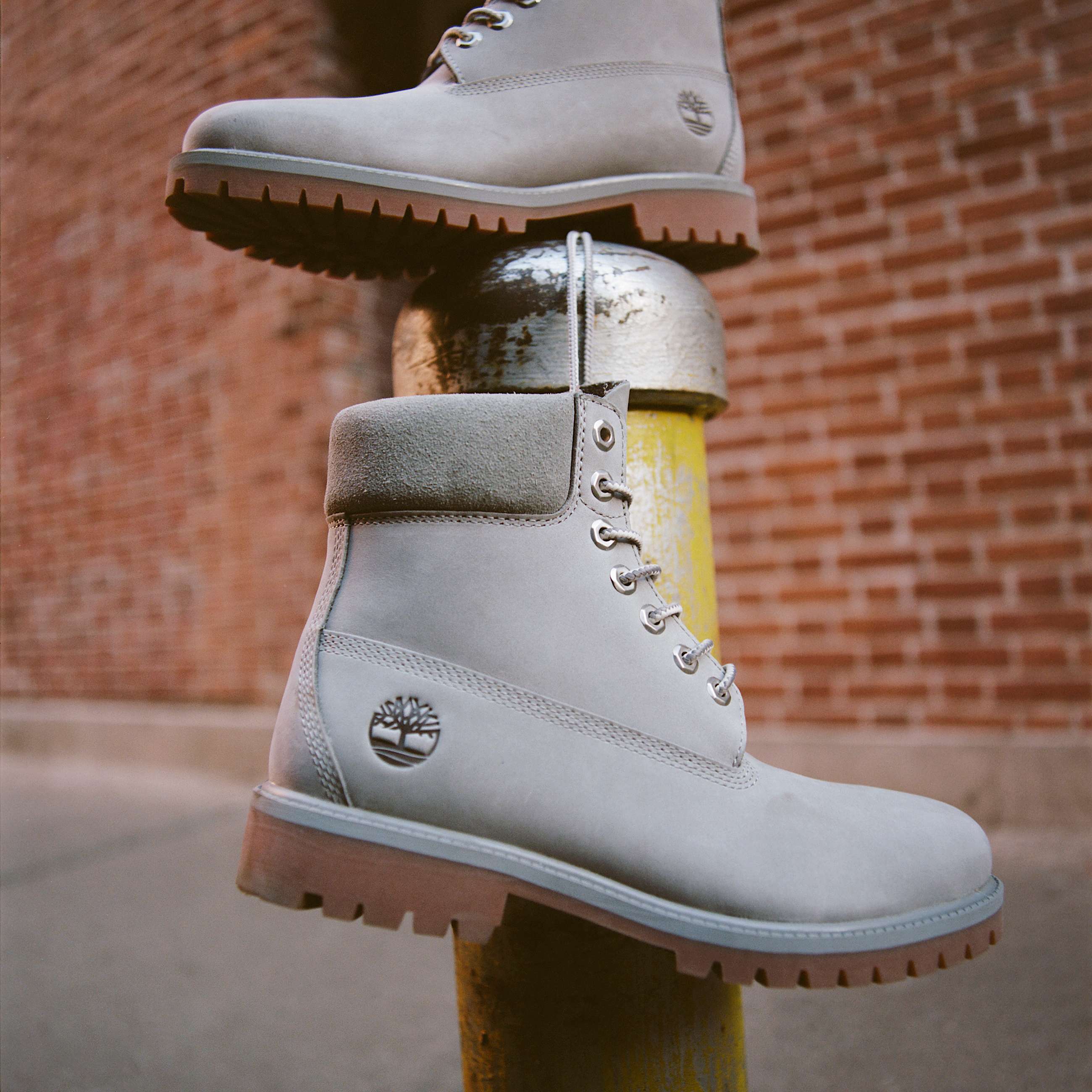 Mens Timberland Heritage 6Inch Waterproof Boot TBL Medium Greyout Nubuck ALTA