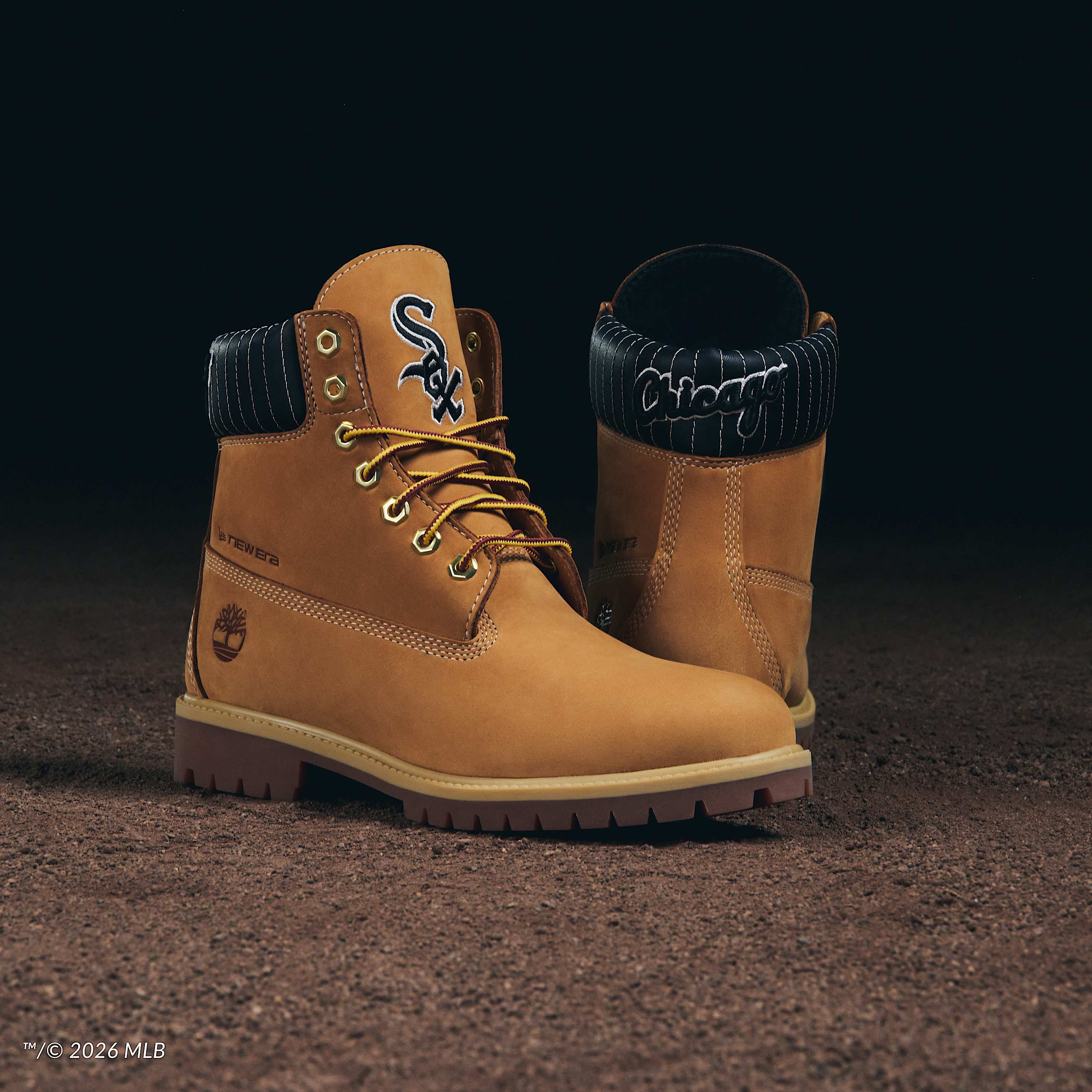 Botas impermeables Timberland Heritage de 6 pulgadas para Hombre TBL Nobuck color trigoRayas negras ALTA