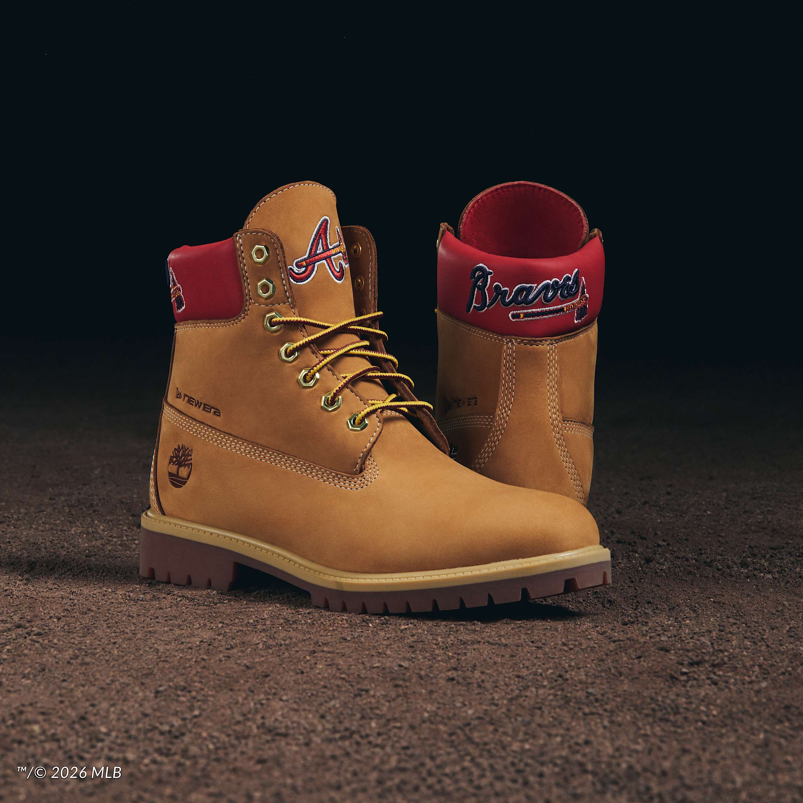 Botas impermeables Timberland Heritage de 6 pulgadas para Hombre TBL Nobuck color trigoRojo ALTA