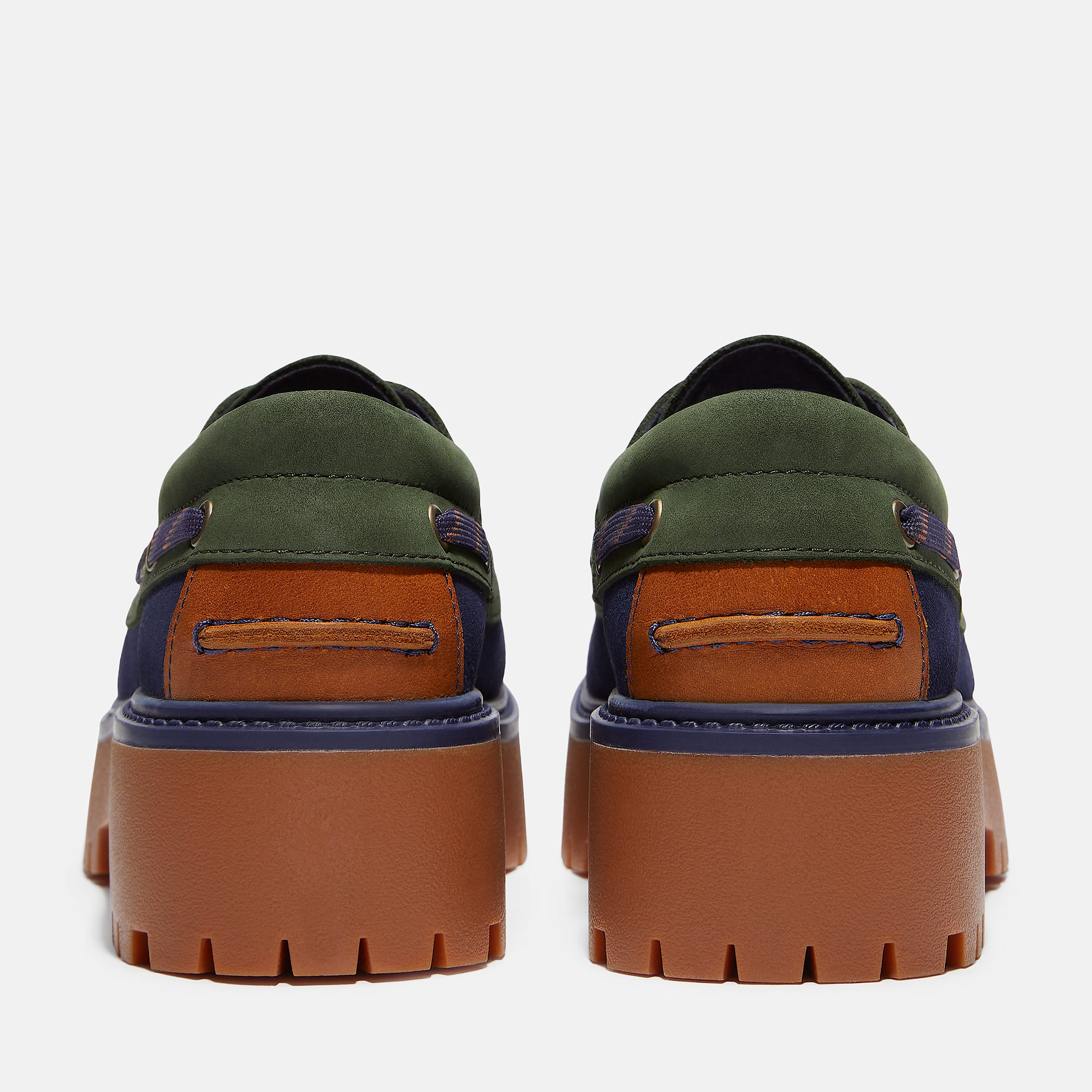 Womens Stone Street Platform Boat Shoe TBL Dark Green NubuckDark Blue ALT5