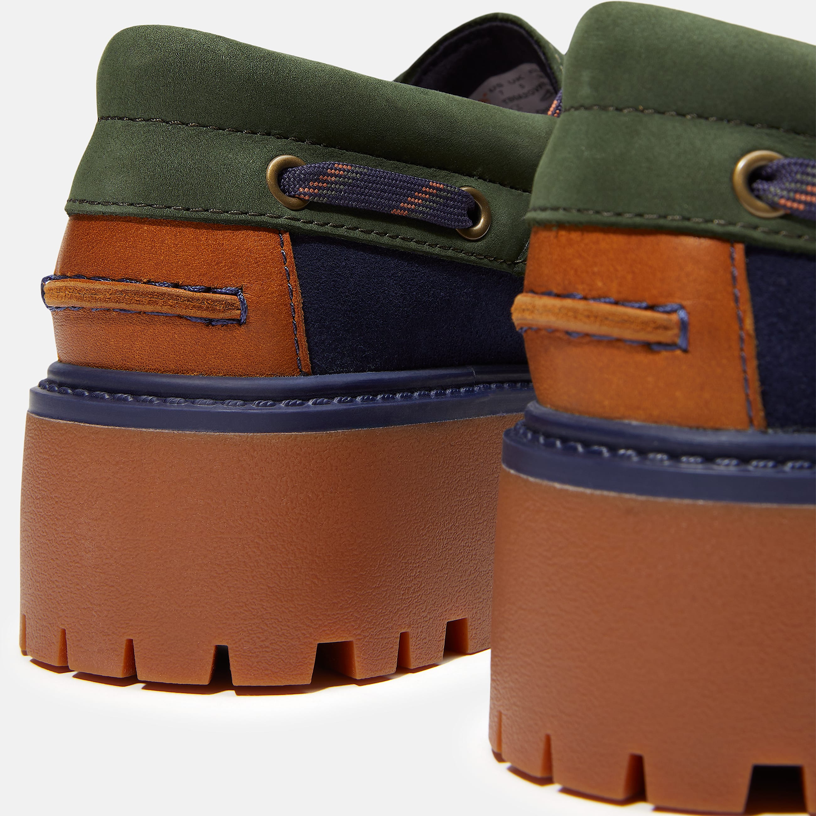 Womens Stone Street Platform Boat Shoe TBL Dark Green NubuckDark Blue ALT8