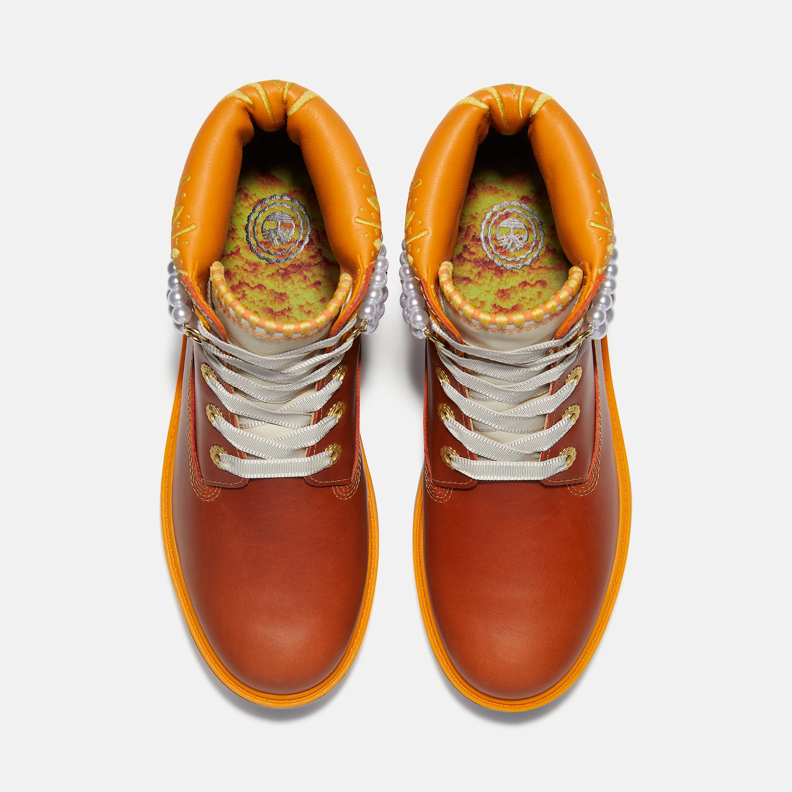 Womens Stone Street Platform Da de Muertos 6Inch Waterproof Boot TBL Rust FullGrainOrange ALT2