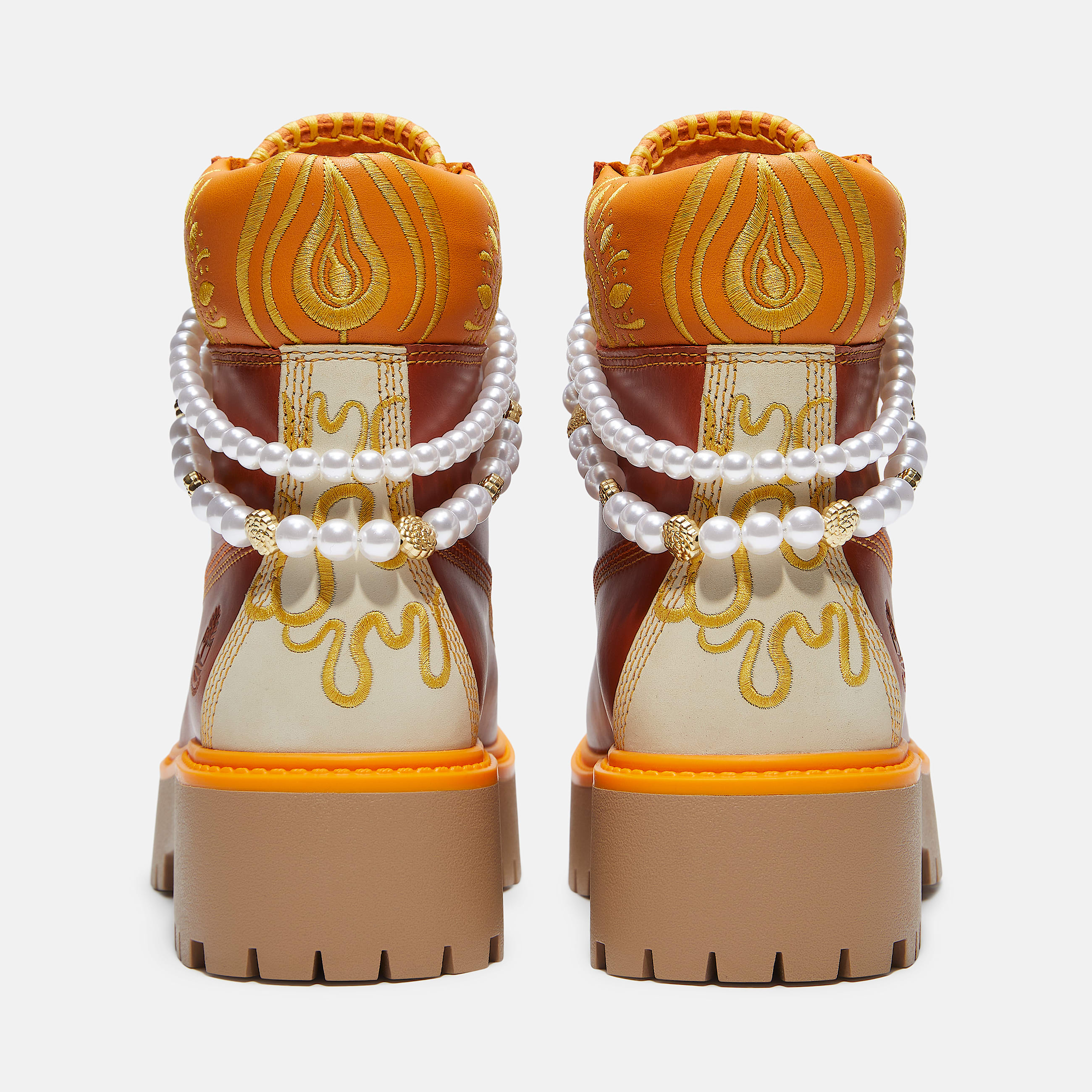 Womens Stone Street Platform Da de Muertos 6Inch Waterproof Boot TBL Rust FullGrainOrange ALT5