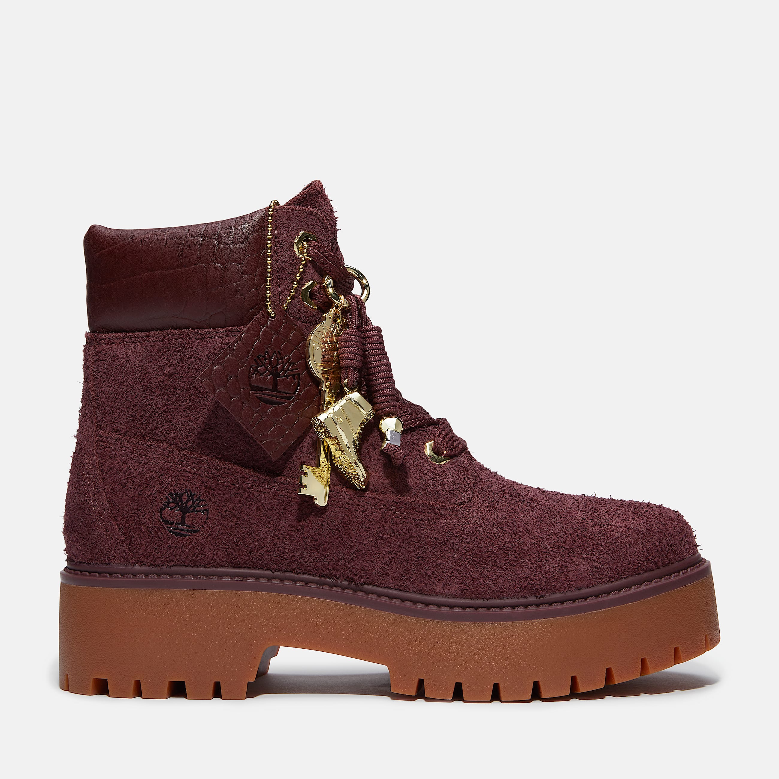 Botas con plataforma Stone Street de 6 pulgadas para Mujer TBL Gamuza borgoa HERO
