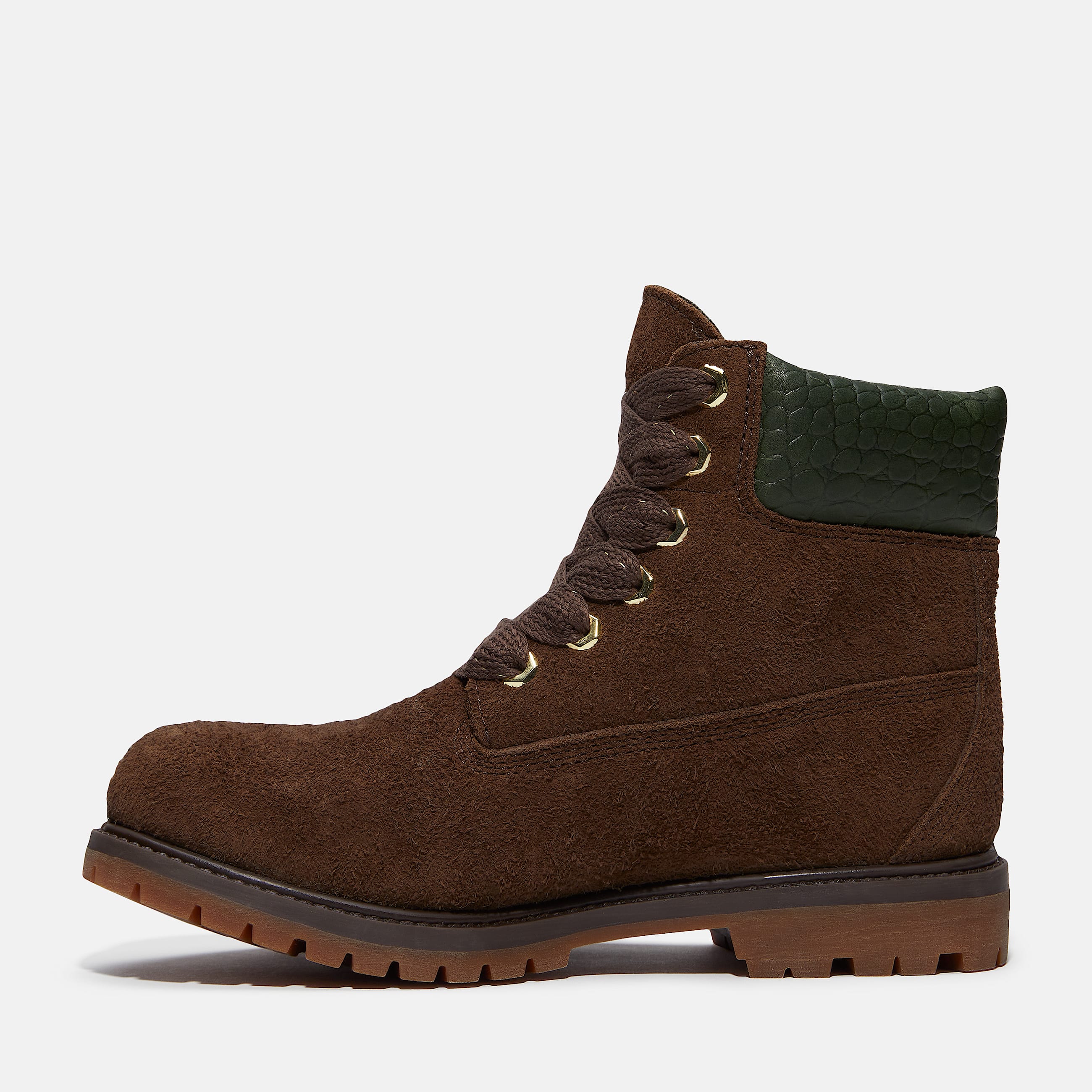 Womens Timberland Premium 6Inch Waterproof Boot TBL Dark Brown SuedeDark Green ALT6